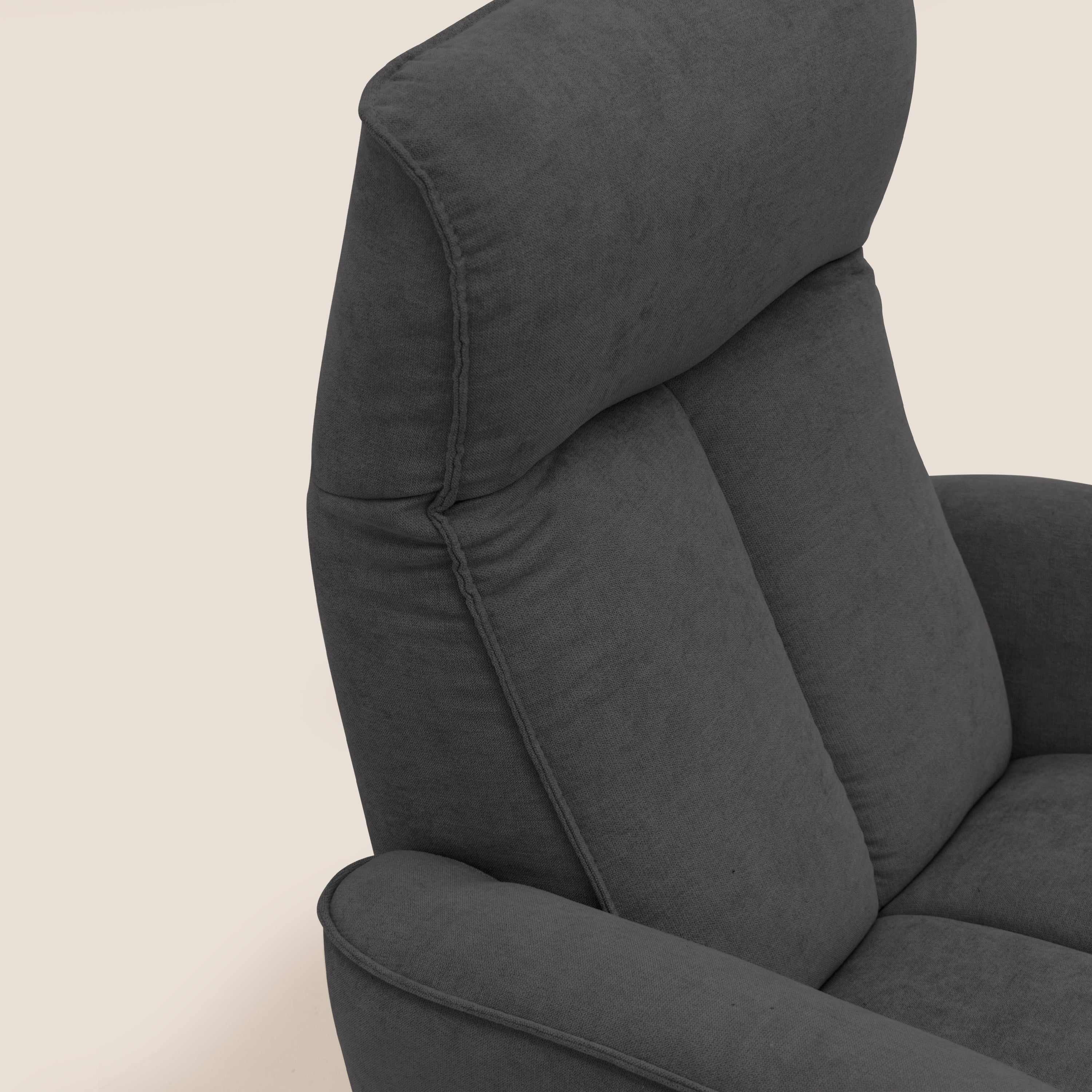 EVA Poltroncina RELAX in morbido tessuto impermeabile T02 nero - divani.store