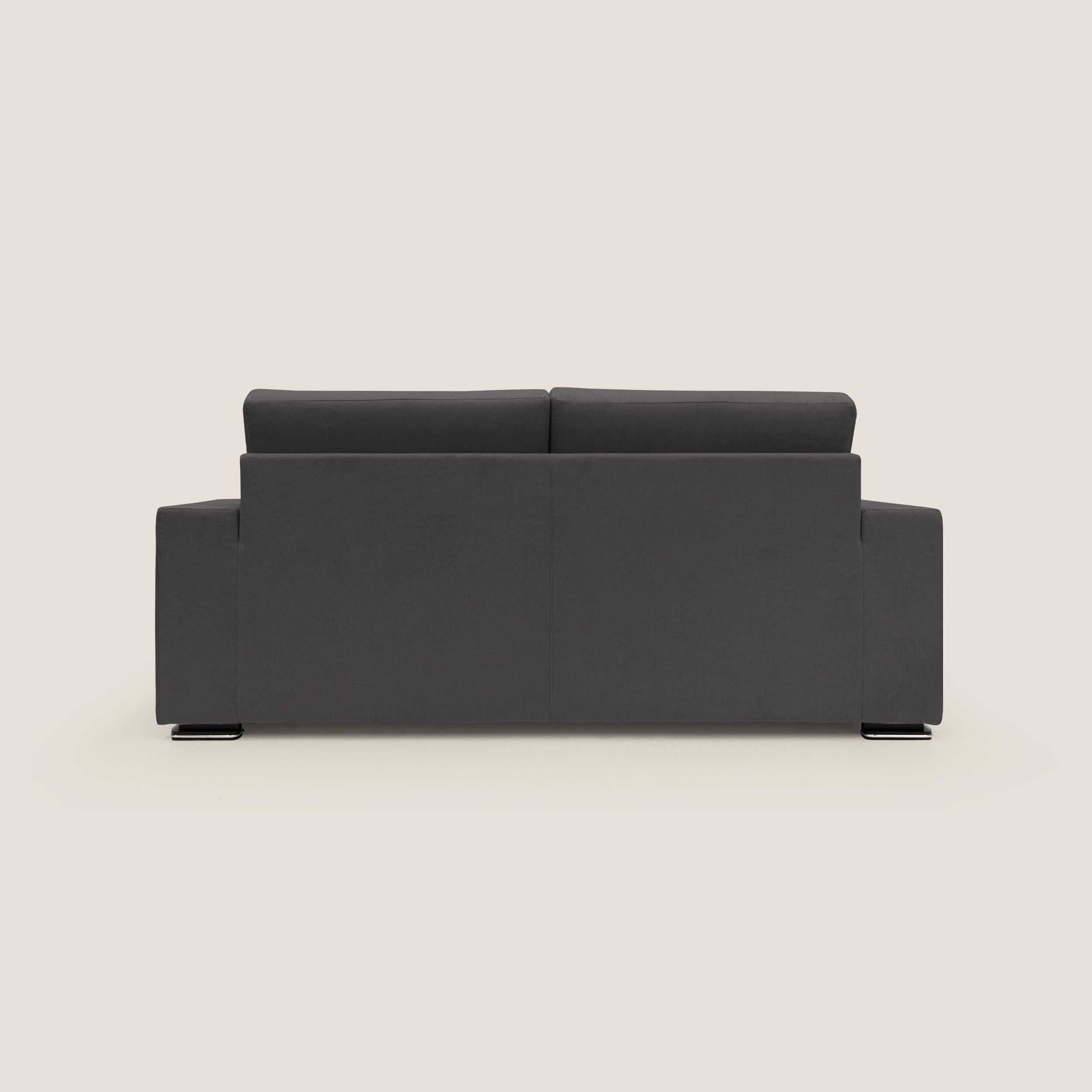 Giove divano in morbido tessuto impermeabile T02 nero - divani.store