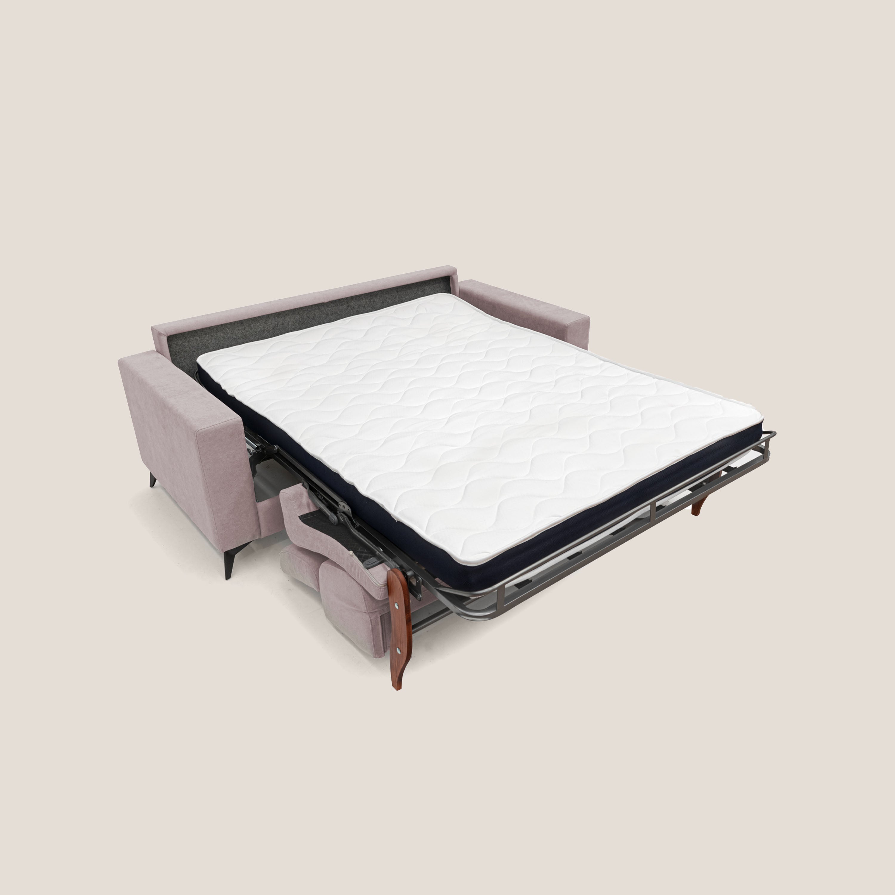 Pegaso divano letto con poggiatesta reclinabili e rivestimento T02 rosa - divani.store