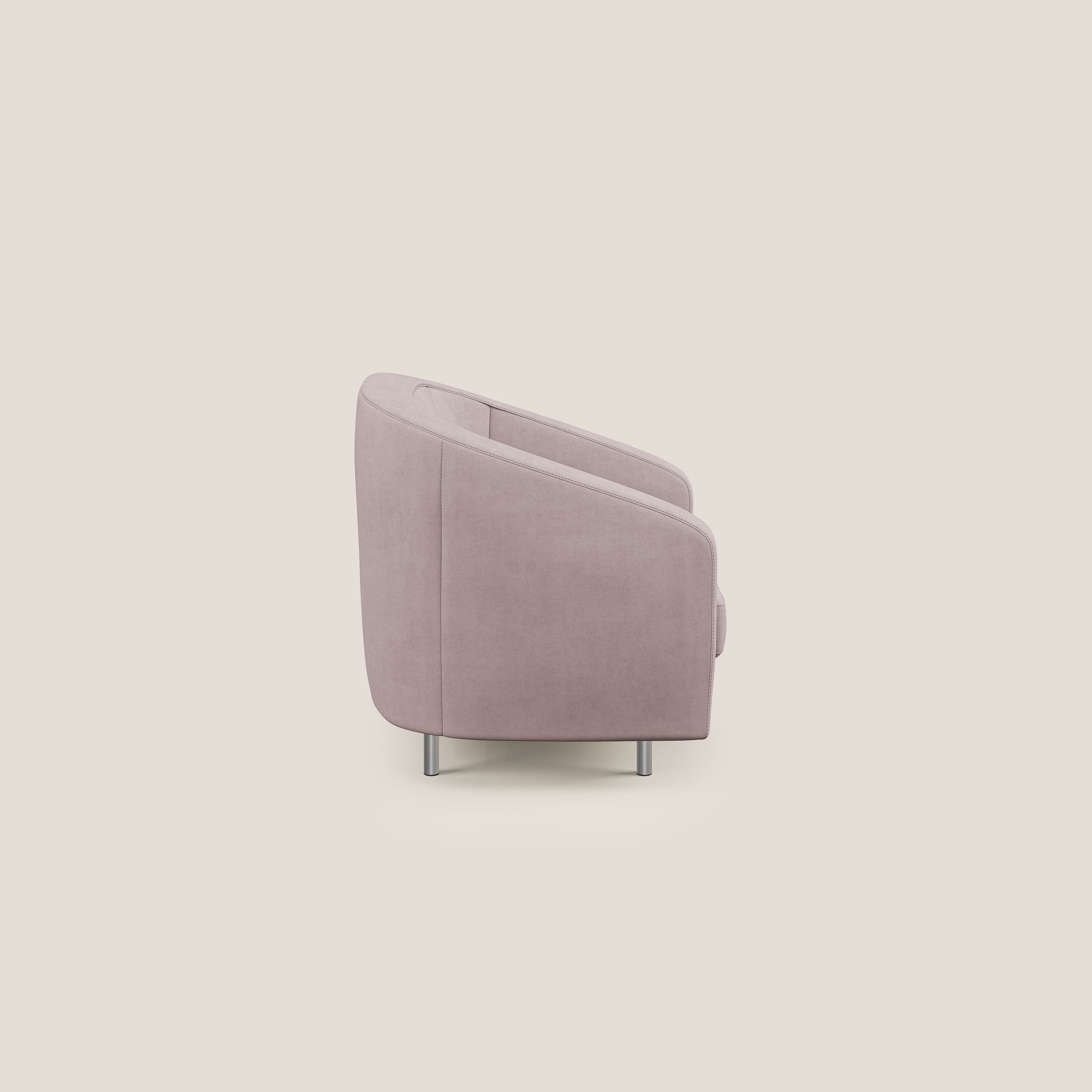 Sally Poltroncina in tessuto morbido impermeabile T02 rosa - divani.store