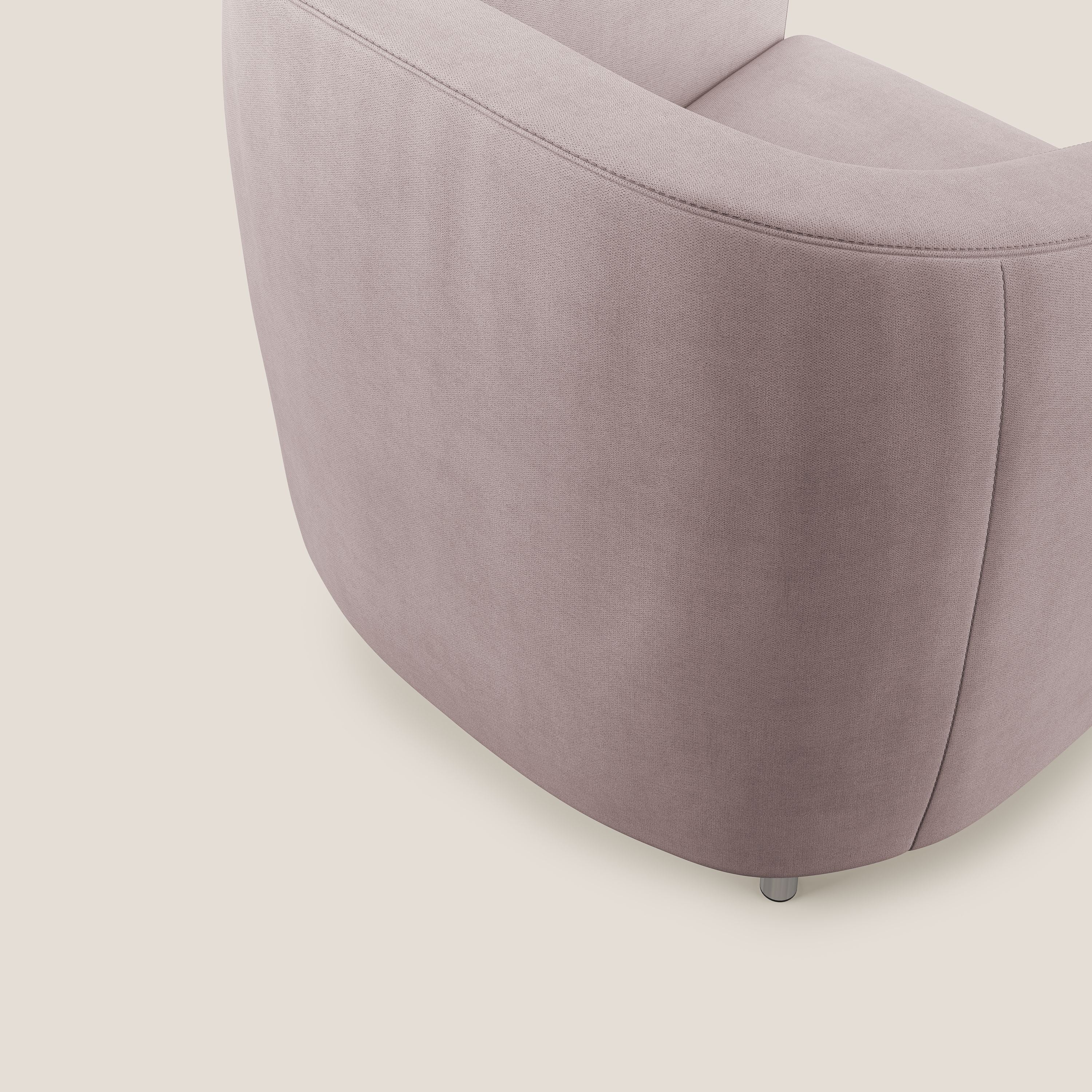 Sally Poltroncina in tessuto morbido impermeabile T02 rosa - divani.store