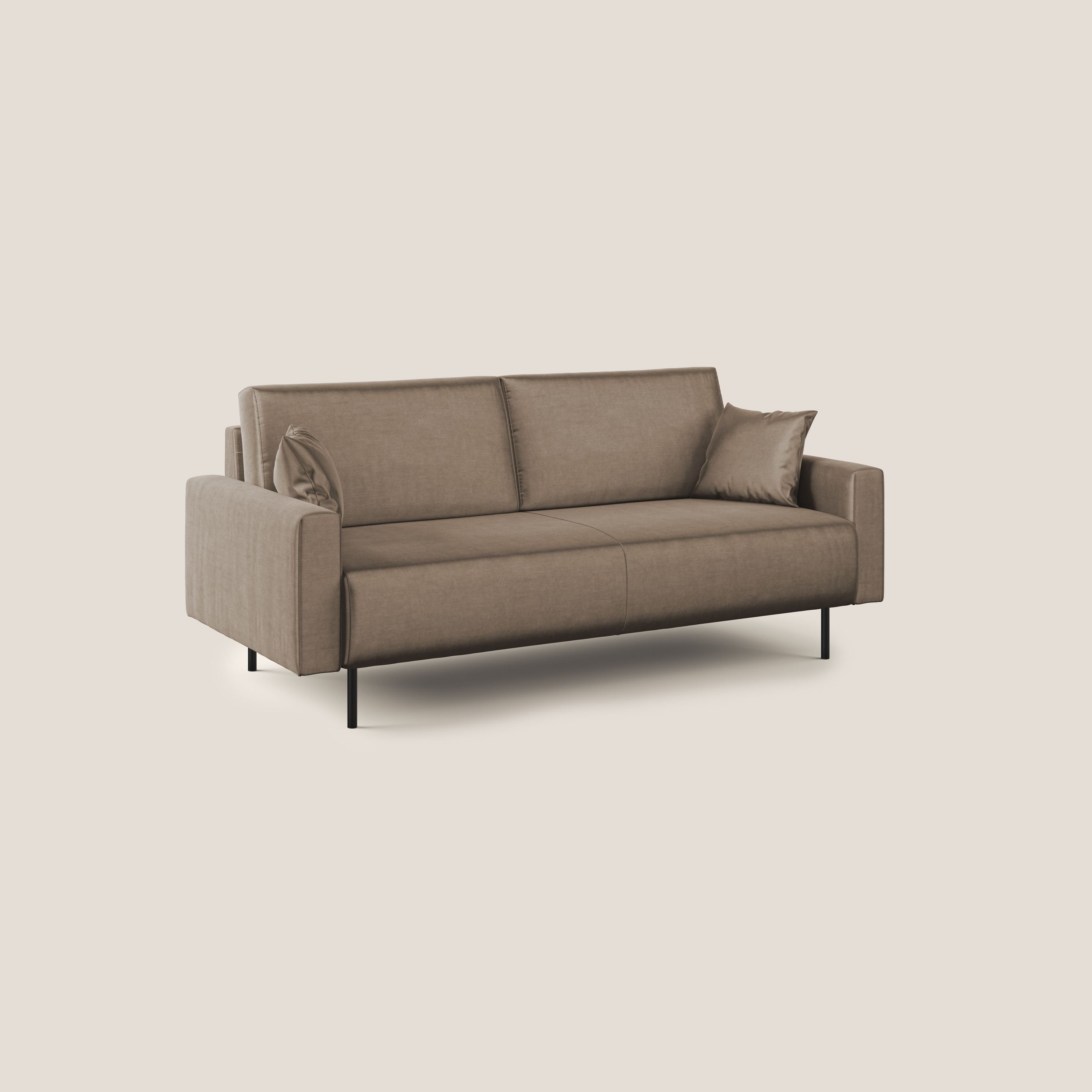 Arthur divano moderno in velluto morbido impermeabile T01 marrone - divani.store
