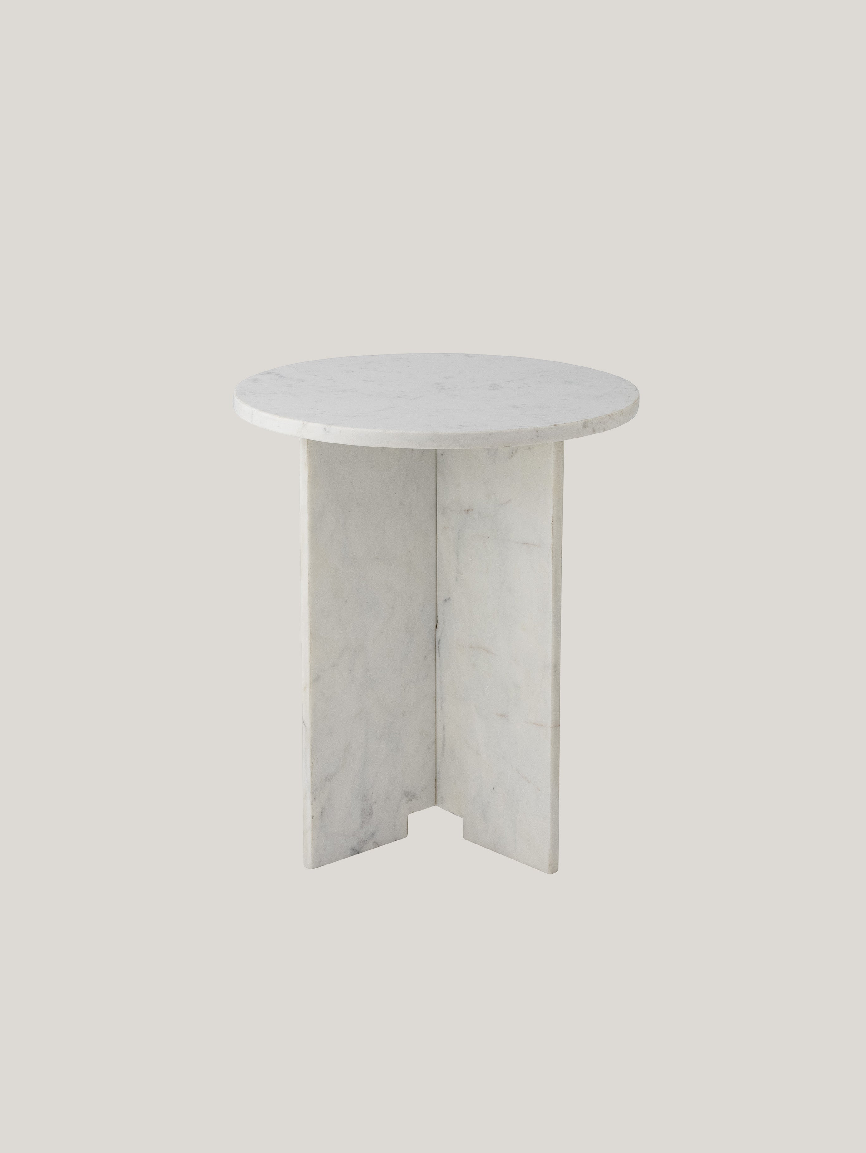 Jasmia tavolino tondo in marmo bianco - divani.store
