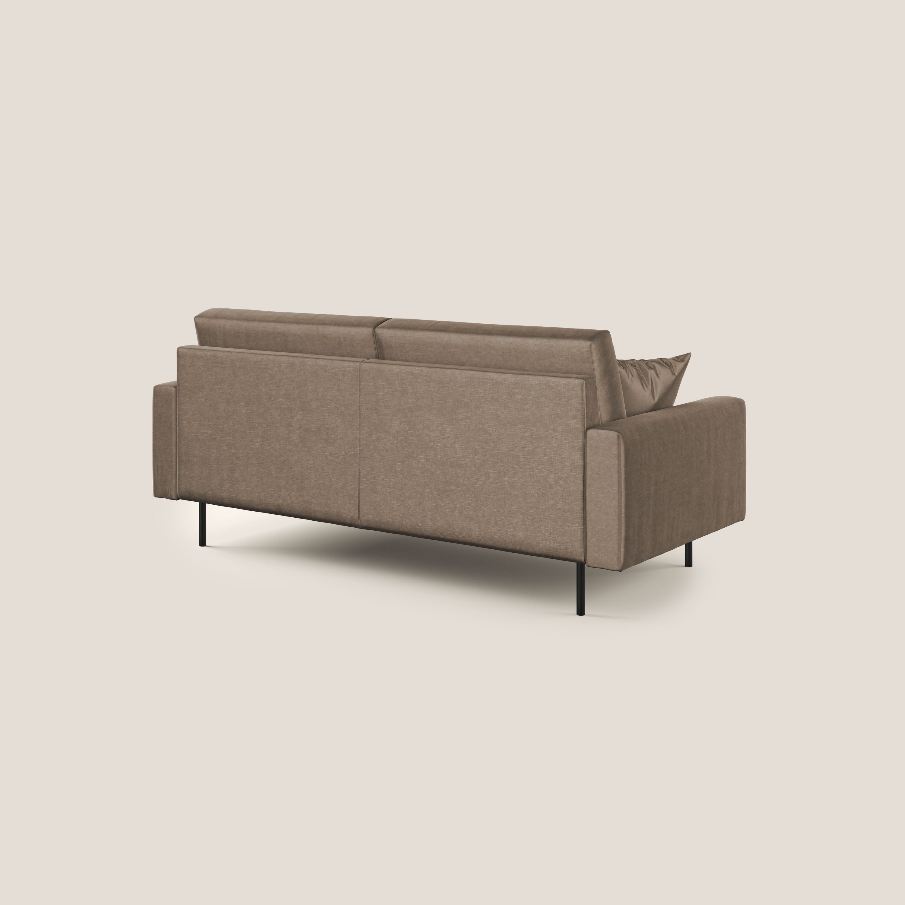 Arthur divano moderno in velluto morbido impermeabile T01 marrone - divani.store