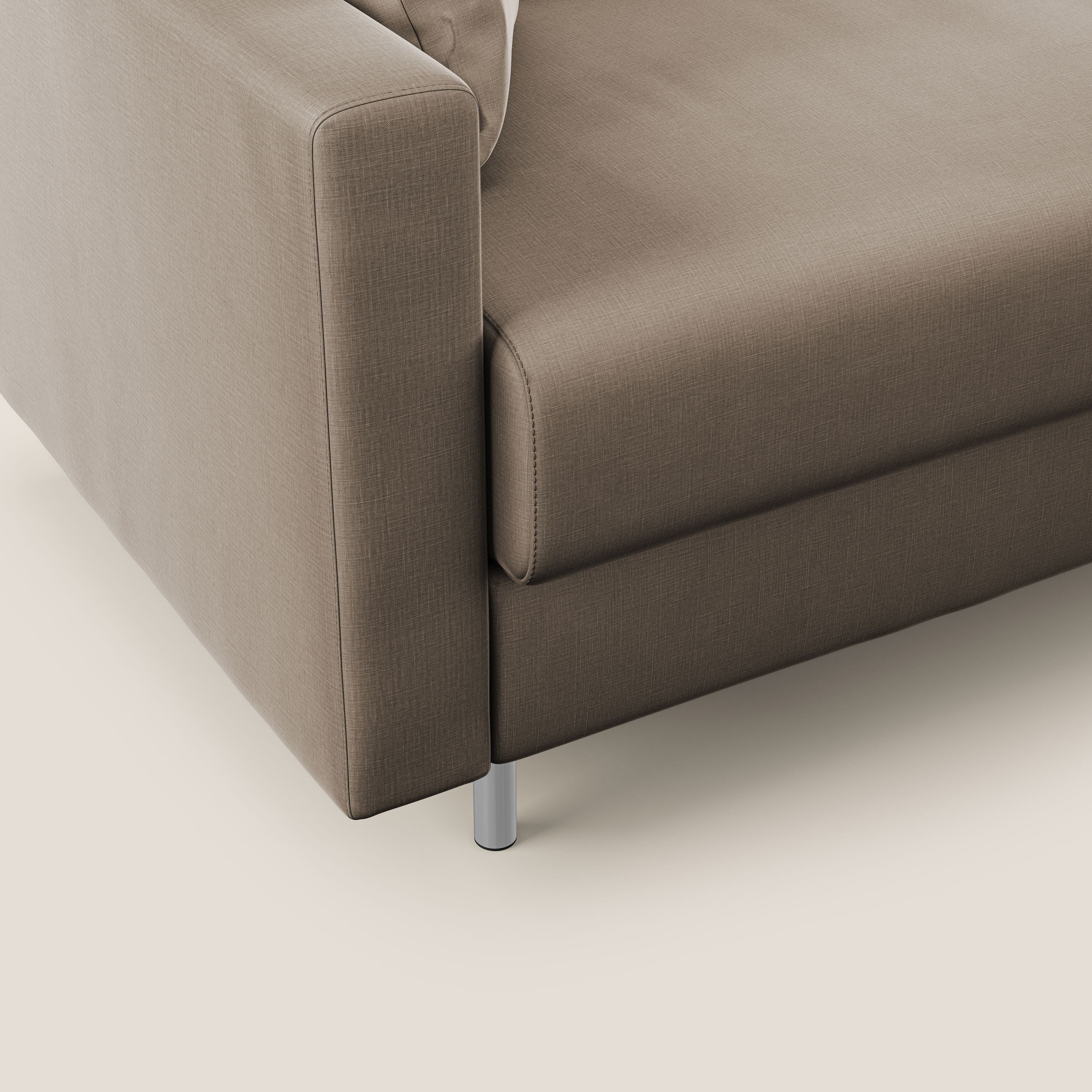 Andromeda divano letto matrimoniale in velluto morbido impermeabile T01 marrone - divani.store