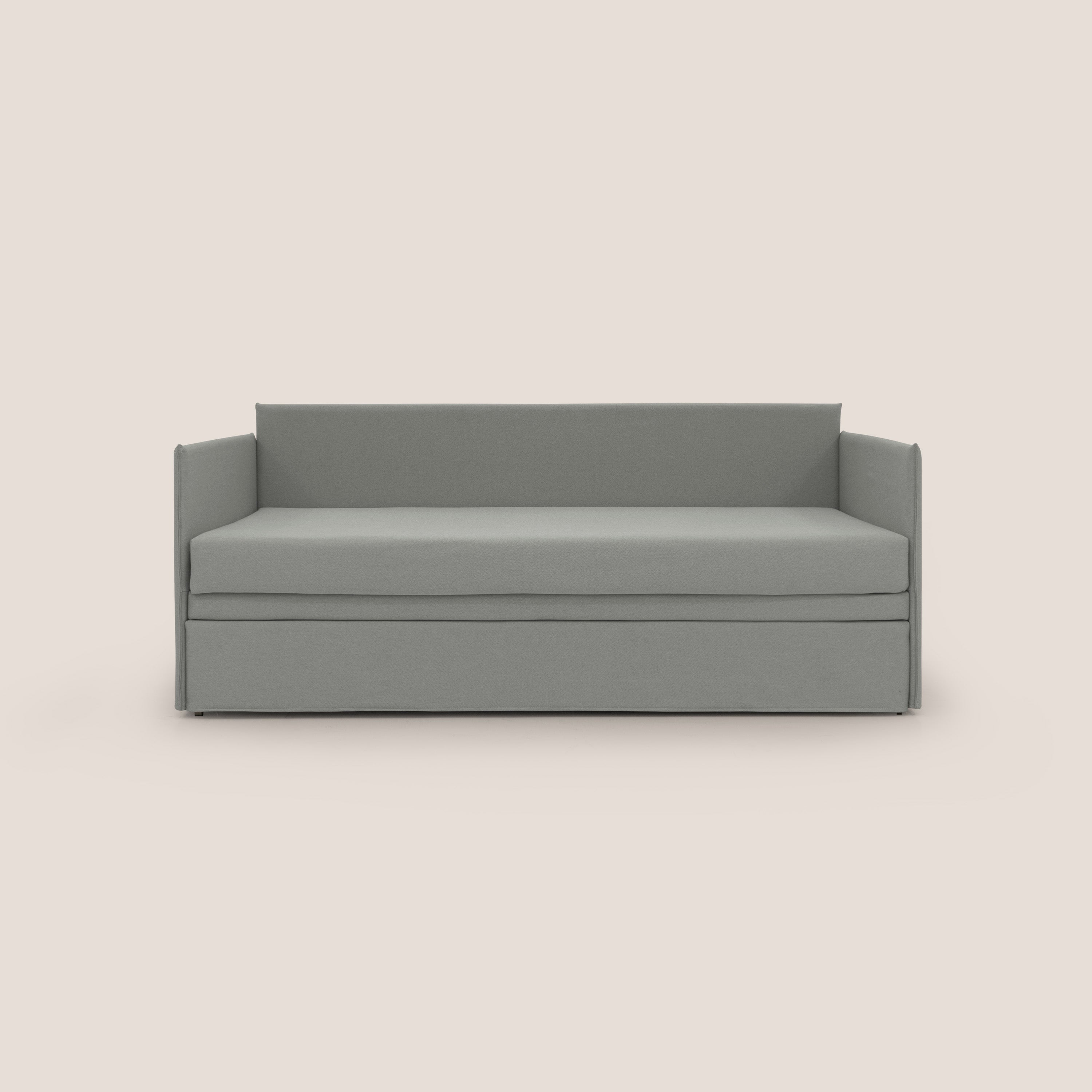 Brenta Divano duplex con doppio letto in tessuto simil cotone impermeabile T13 grigio - divani.store