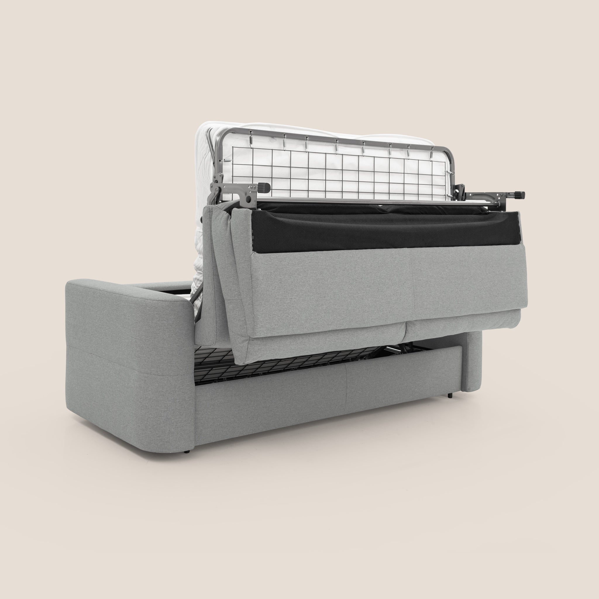 Cupido Canapé convertible 202 cm ( mat. 140 x 197 cm) matelas H18 cm en tissu imperméable T13  Gris