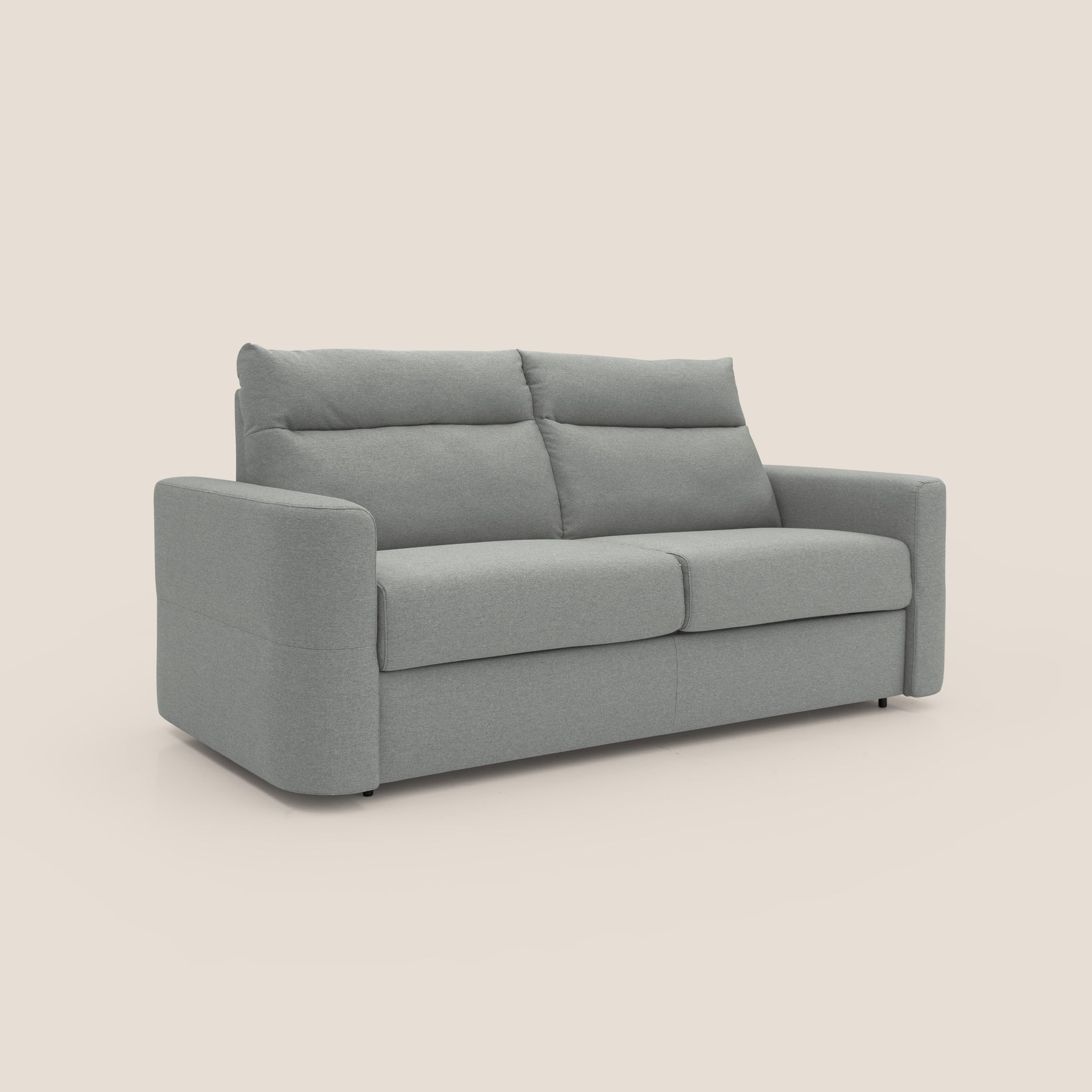 Cupido Canapé convertible 202 cm ( mat. 140 x 197 cm) matelas H18 cm en tissu imperméable T13  Gris