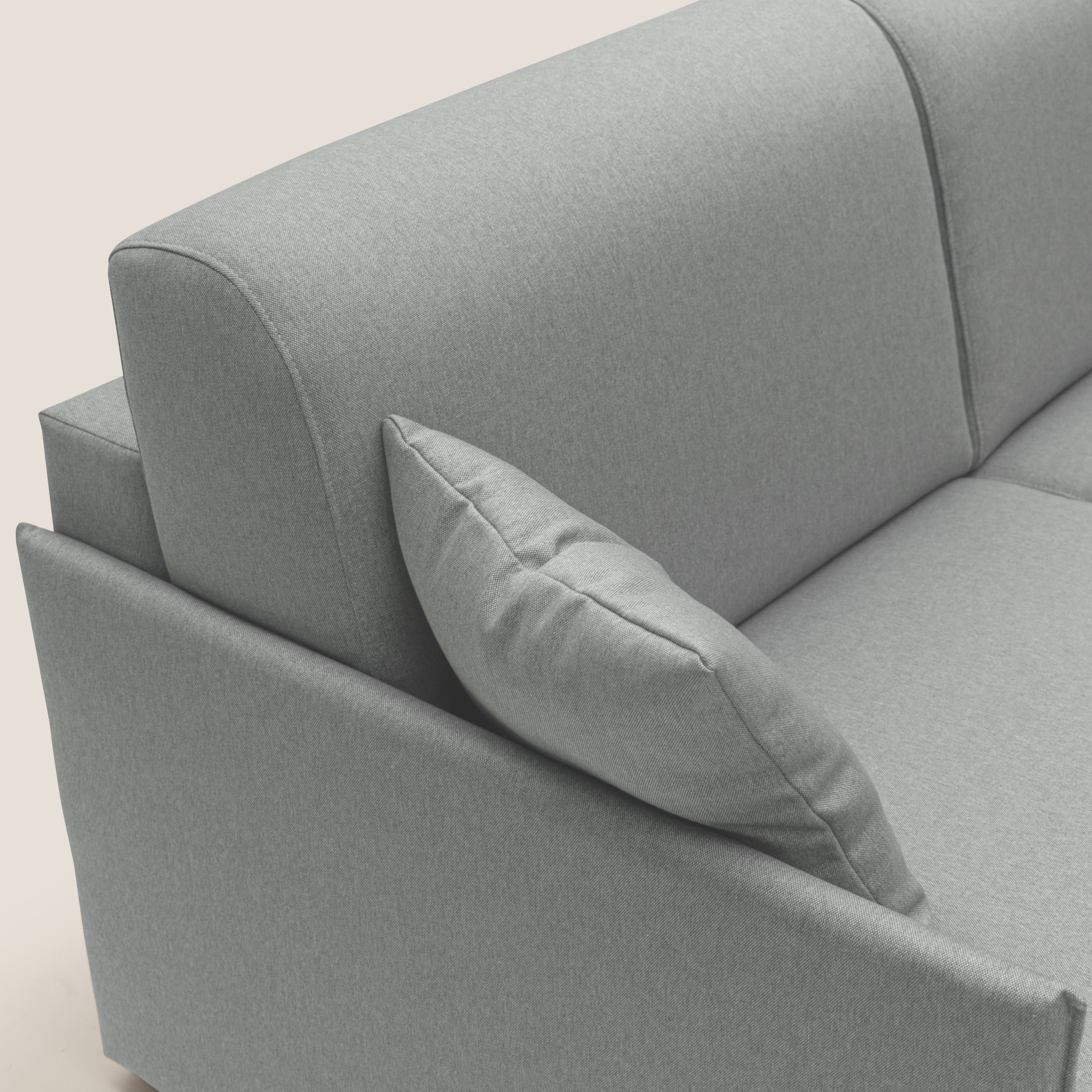 Evans Divano letto matrimoniale in tessuto impermeabile T13 grigio - divani.store