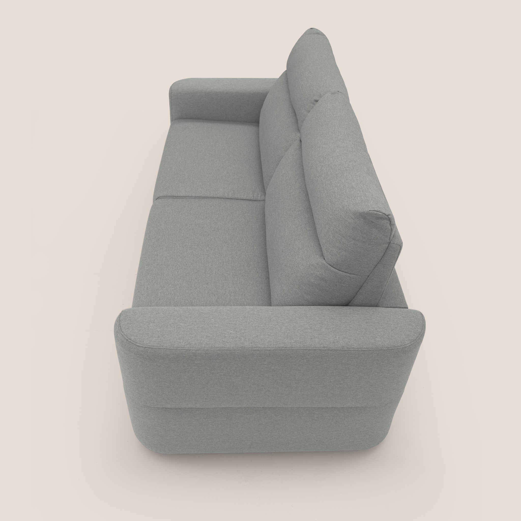 Cupido Canapé convertible 202 cm ( mat. 140 x 197 cm) matelas H18 cm en tissu imperméable T13  Gris
