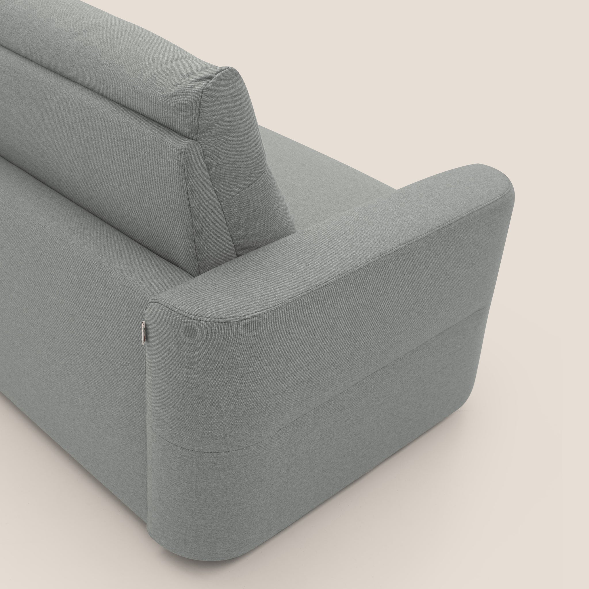Cupido Canapé convertible 202 cm ( mat. 140 x 197 cm) matelas H18 cm en tissu imperméable T13  Gris