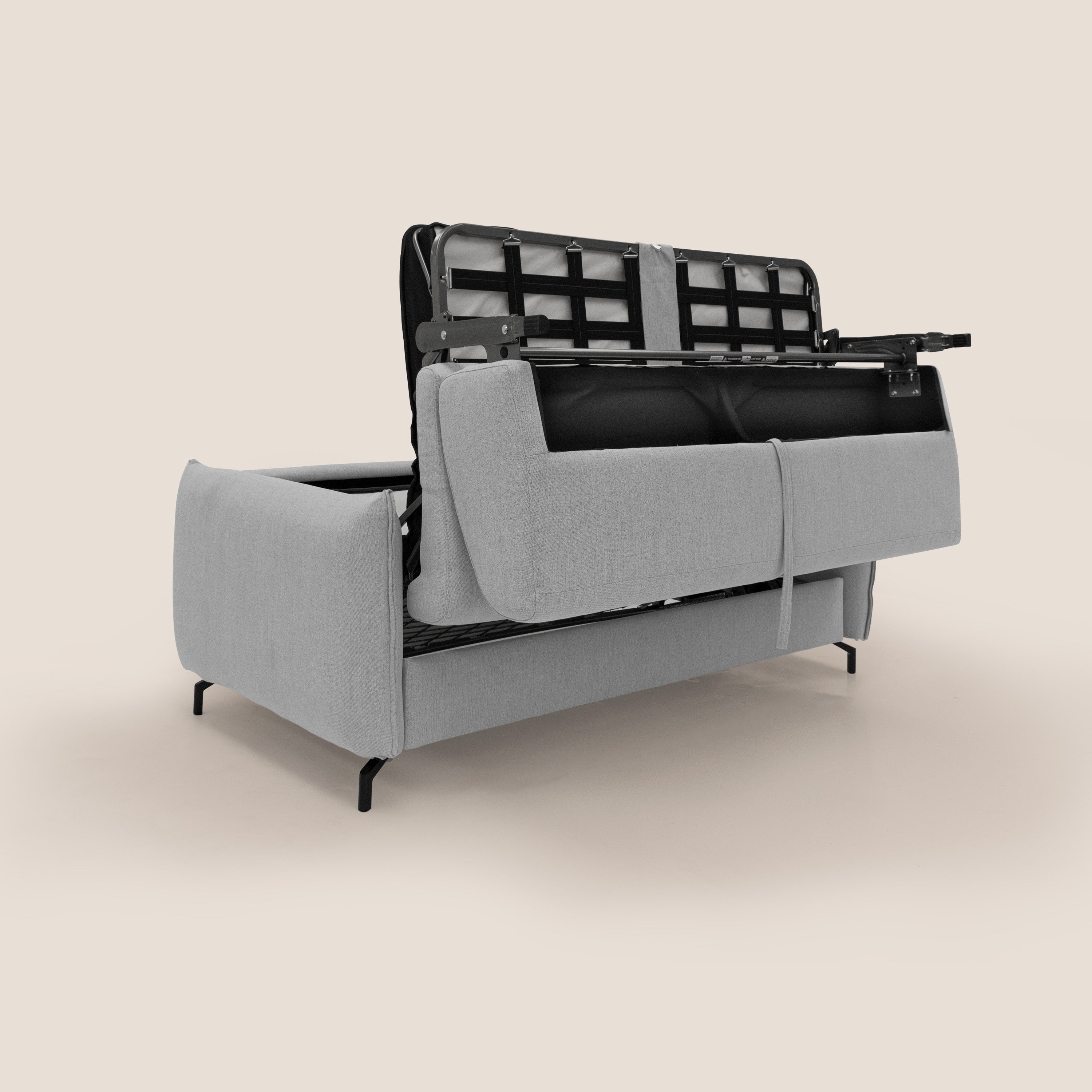 Scarlet canapé convertible en tissu mixte  coton imperméable T19 gris