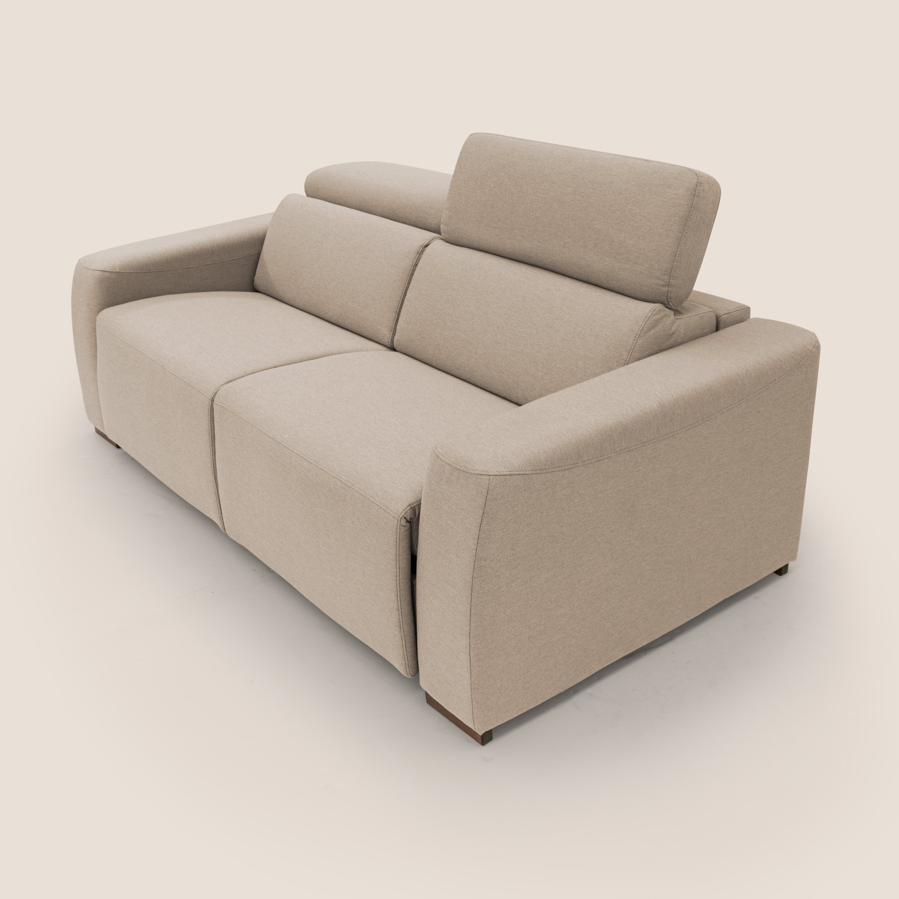 Poseidon canapé lit convertible + RELAX électrique en tissu imperméable détachable T05 beige