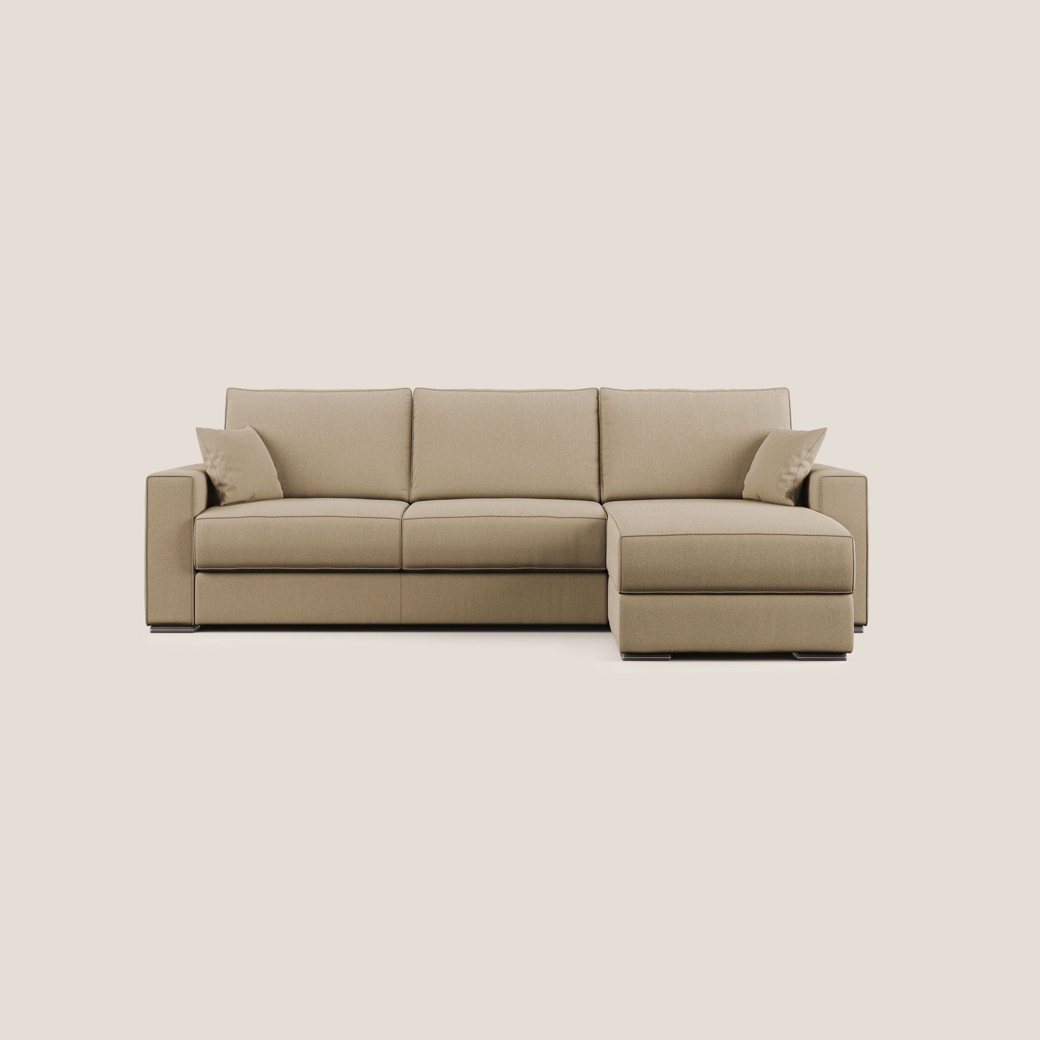 Canapé Convertible D'angle Noir – Détachable Et Modulable, Générique Pas Cher
