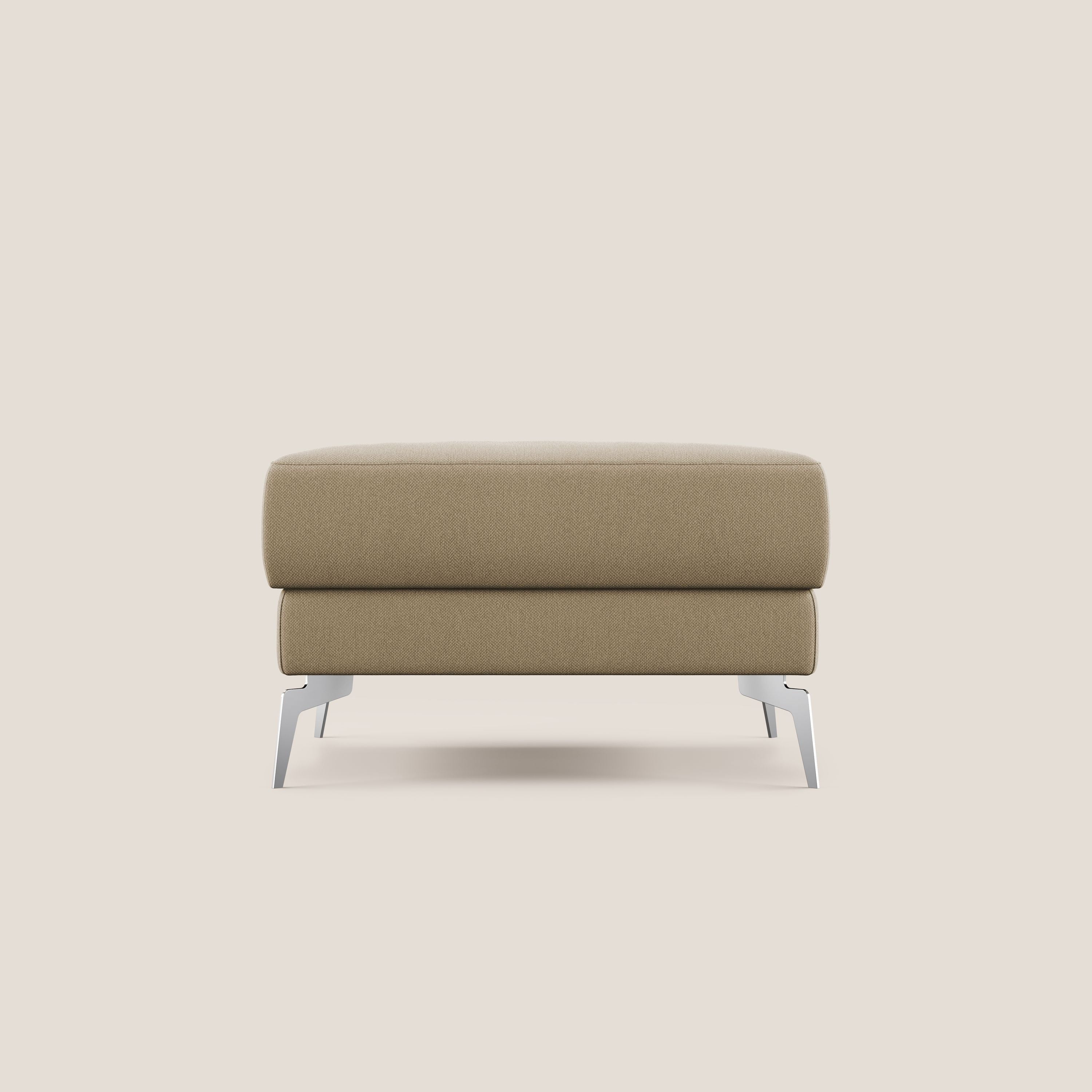 Star Pouf con piedini alti in tessuto smacchiabile T05 beige - divani.store