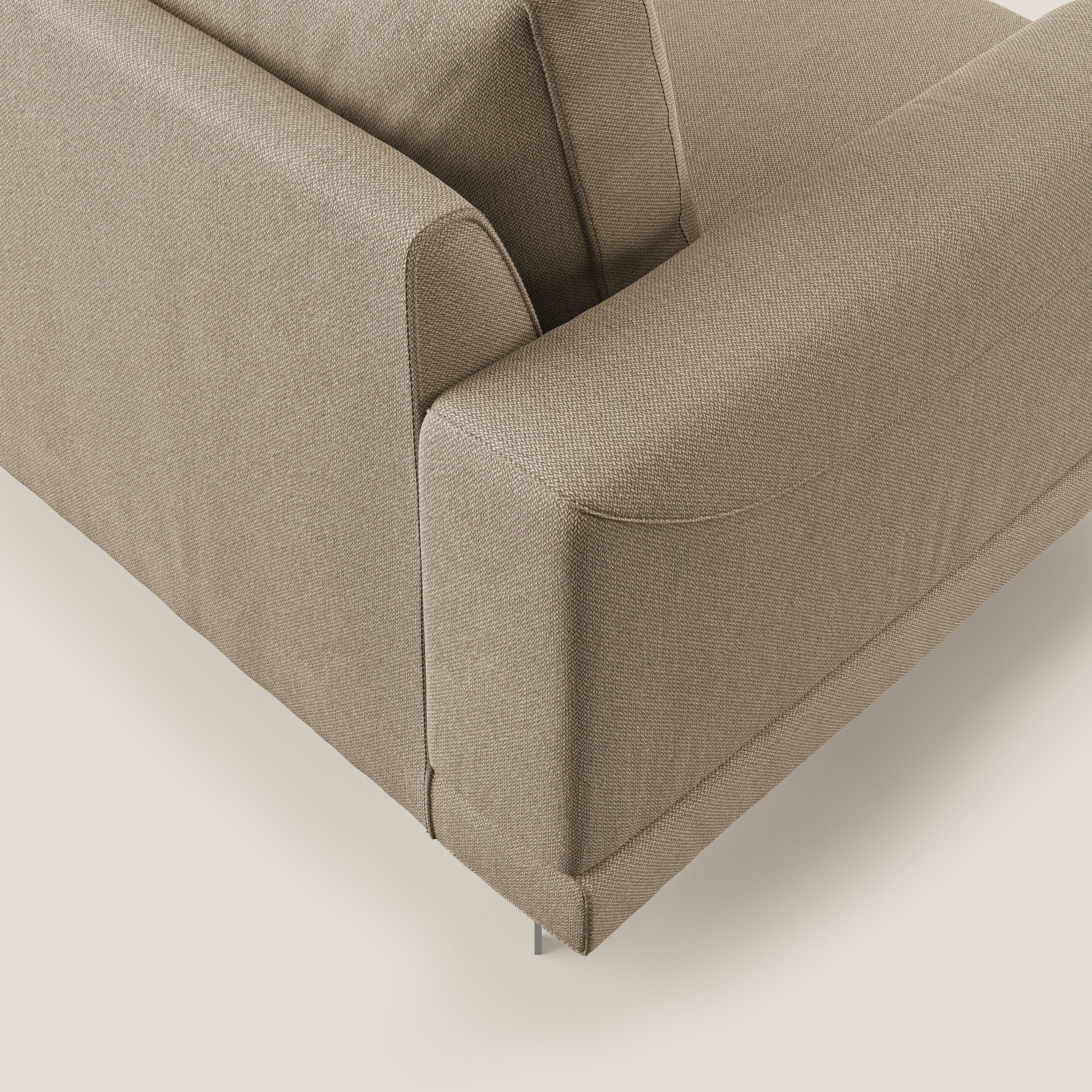 Dorian poltrona moderna in tessuto smacchiabile T05 beige - divani.store