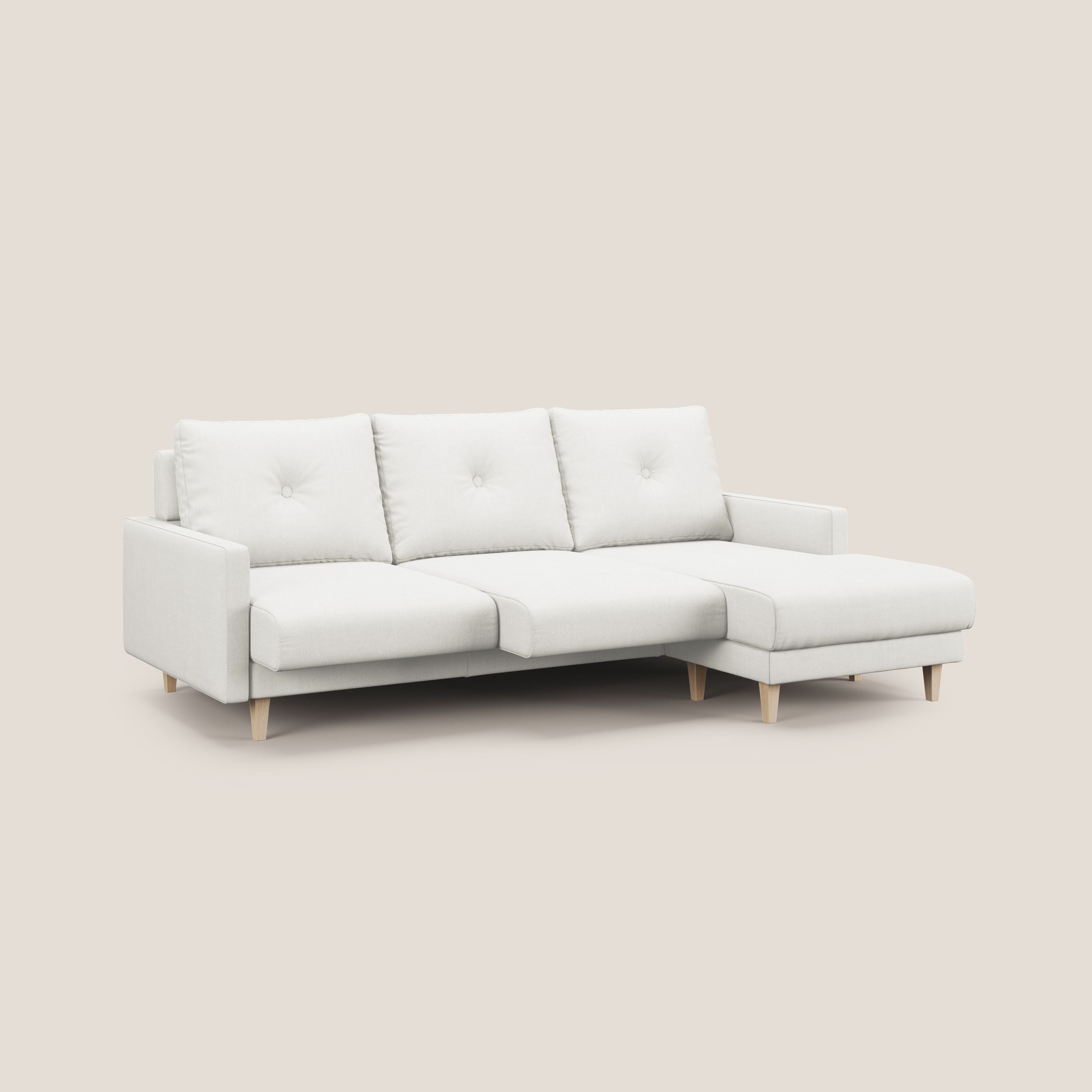 Matisse Divano angolare con sedute scorrevoli in tessuto morbido smacchiabile T17 - divani.store