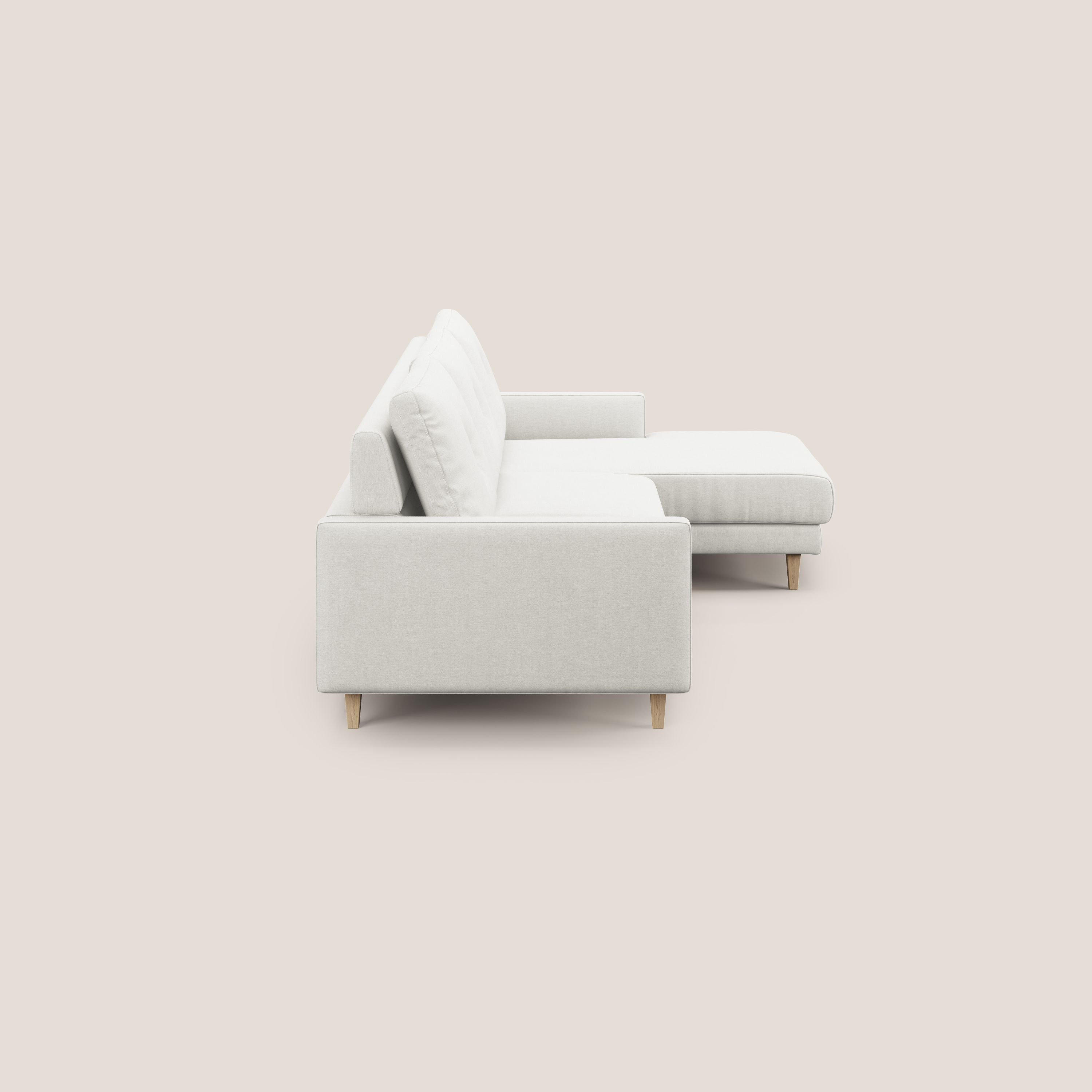 Matisse Divano angolare con sedute scorrevoli in tessuto morbido smacchiabile T17 - divani.store
