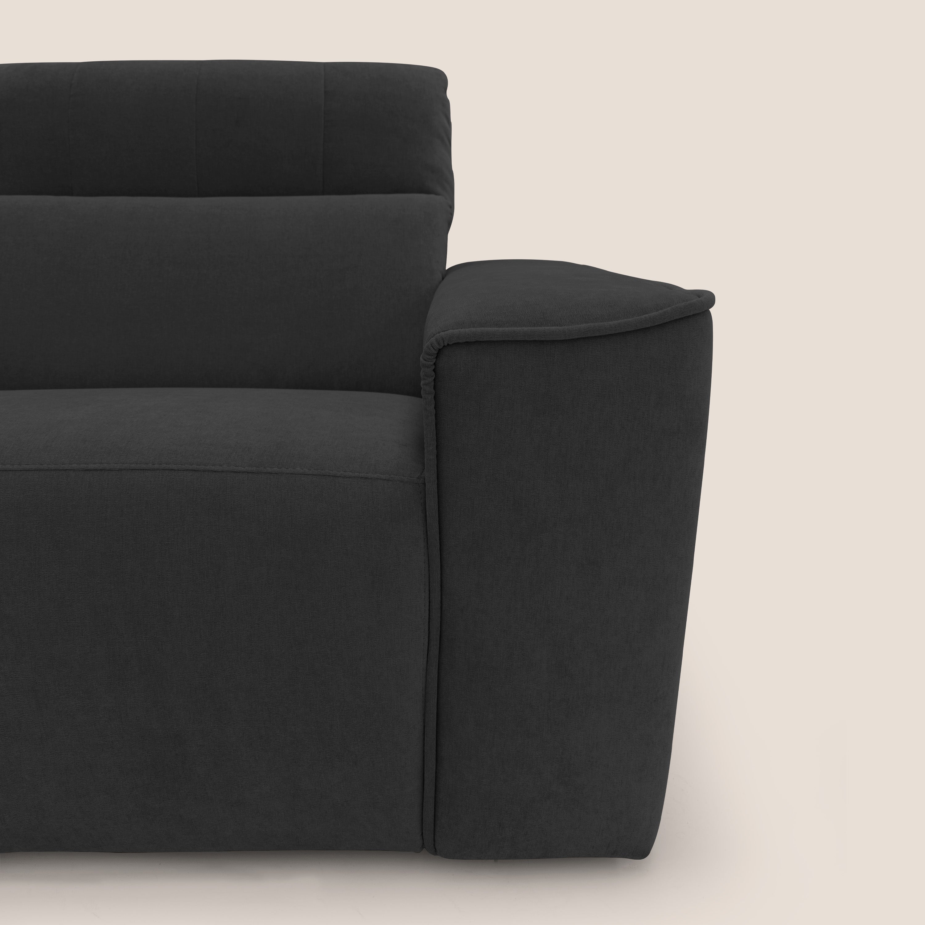 Clark Divano modulare con opzione relax elettrico in tessuto smacchiabile impermeabile T17 nero - divani.store