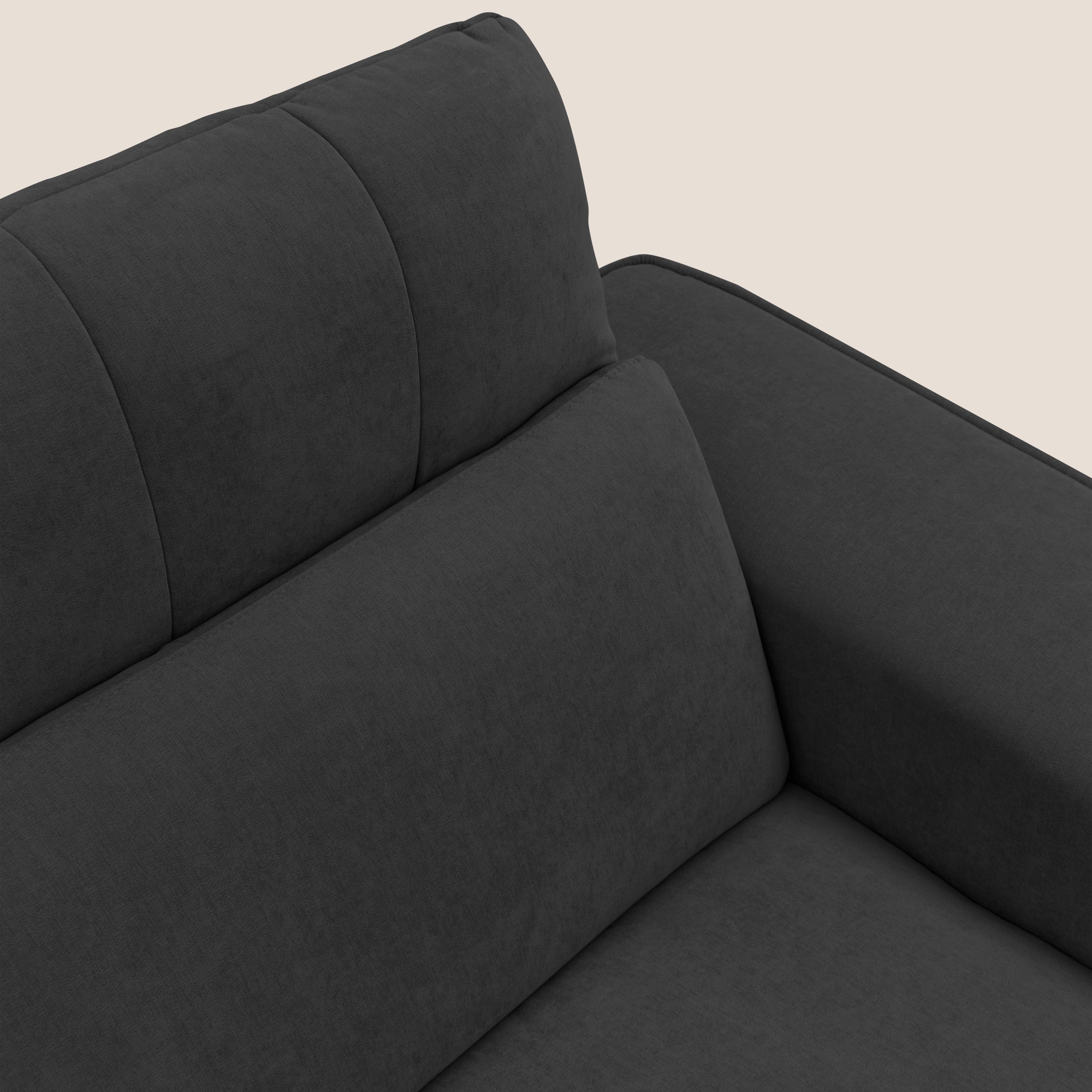 Clark Divano modulare 3 sedute con opzione relax elettrico in tessuto smacchiabile impermeabile T17 nero - divani.store