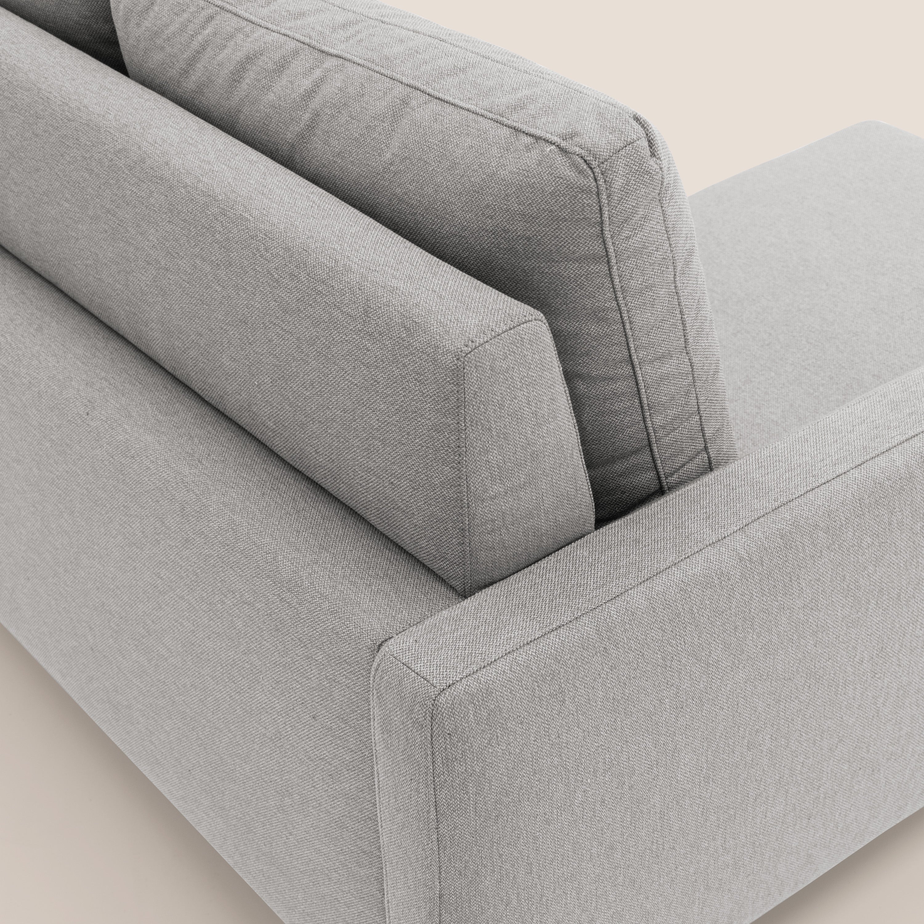 Klimt Divano angolare con sedute scorrevoli in tessuto morbido smacchiabile T05 grigio - divani.store
