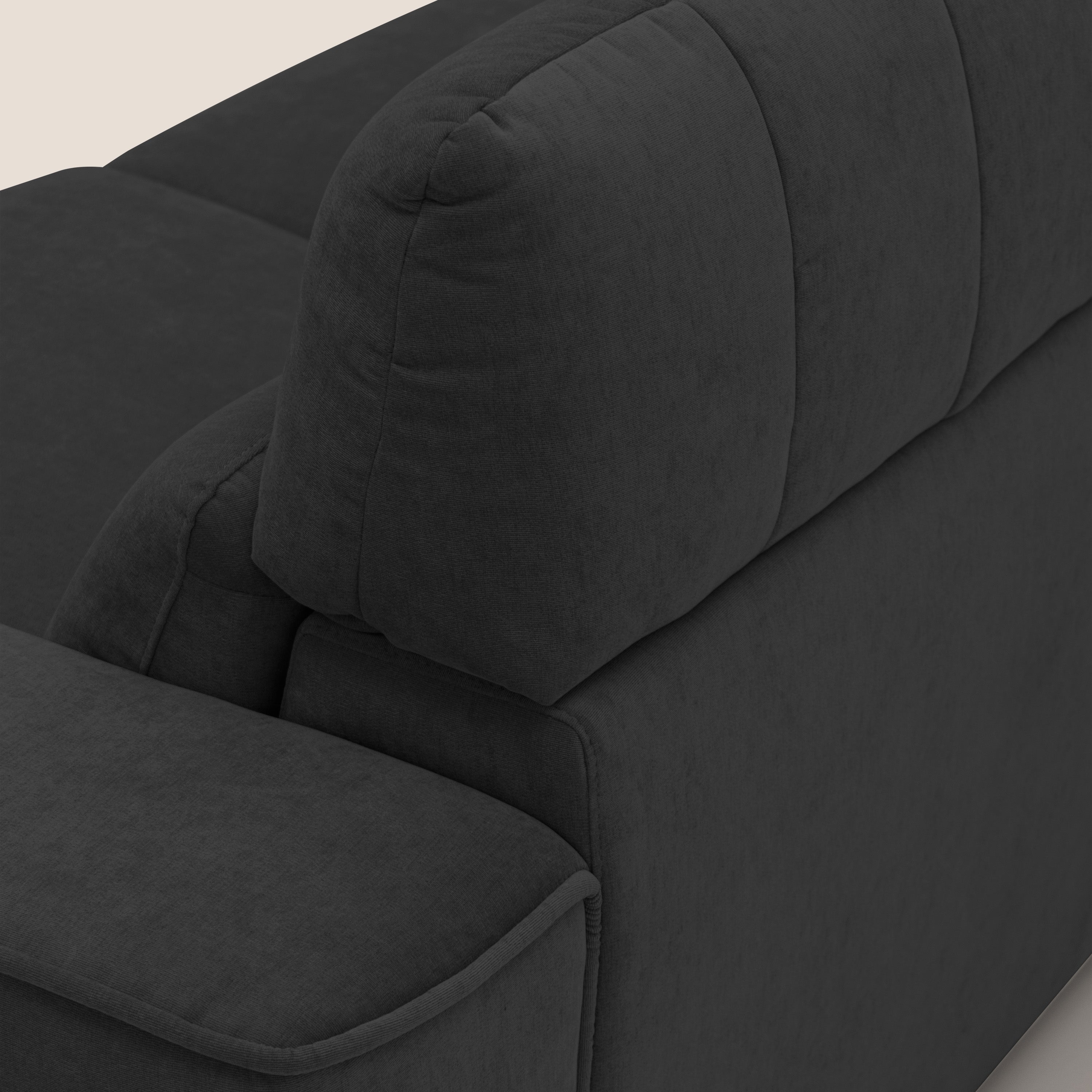 Clark Divano modulare con opzione relax elettrico in tessuto smacchiabile impermeabile T17 nero - divani.store