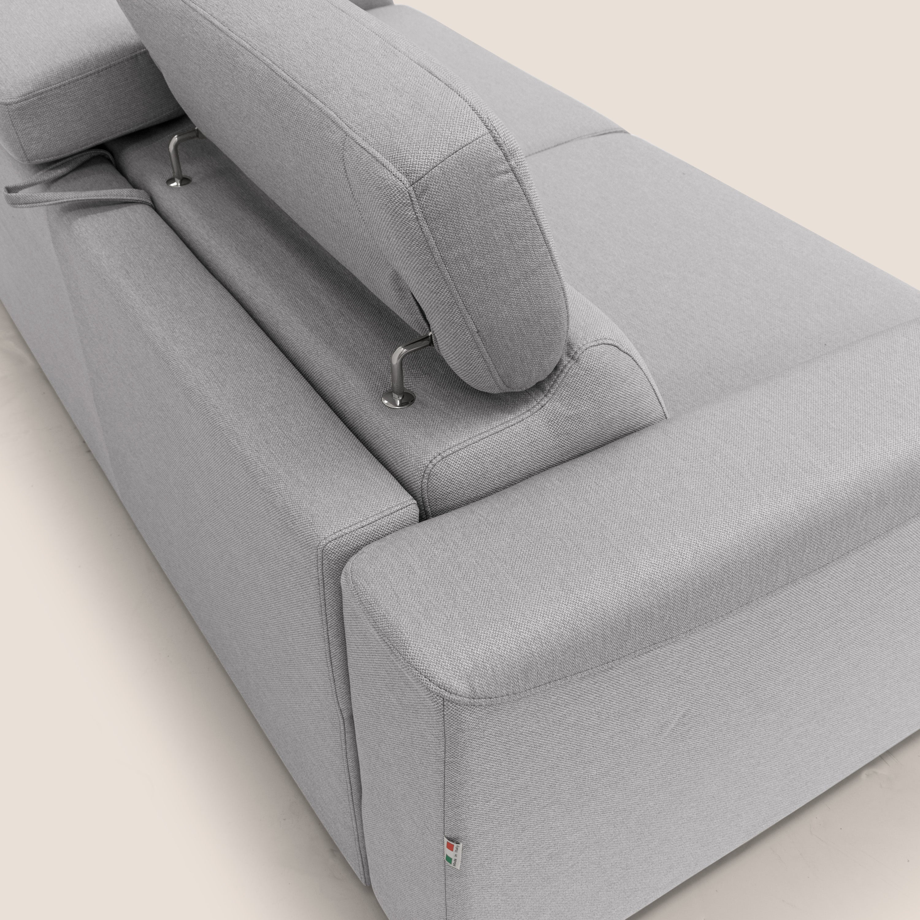 Poseidon canapé lit convertible + RELAX électrique en tissu imperméable détachable T05 gris
