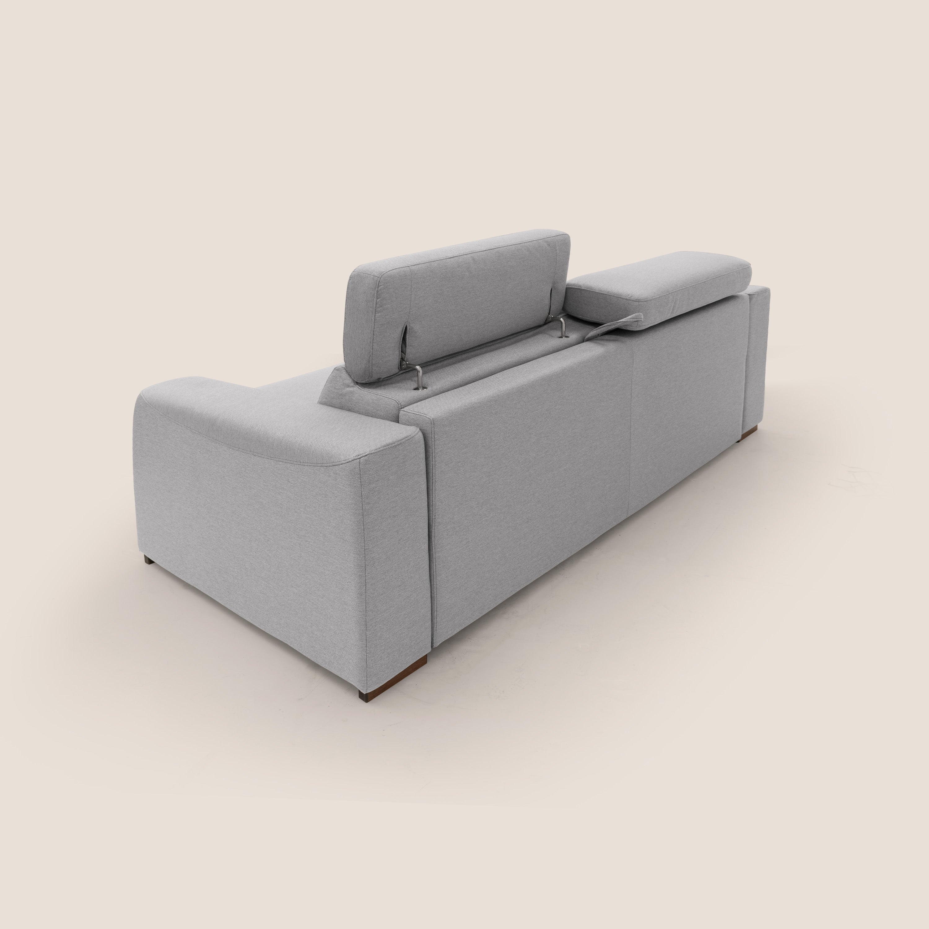 Poseidon canapé lit convertible + RELAX électrique en tissu imperméable détachable T05 gris