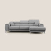 Fusion Divano angolare con sedute scorrevoli in tessuto morbido smacchiabile T05 grigio - divani.store