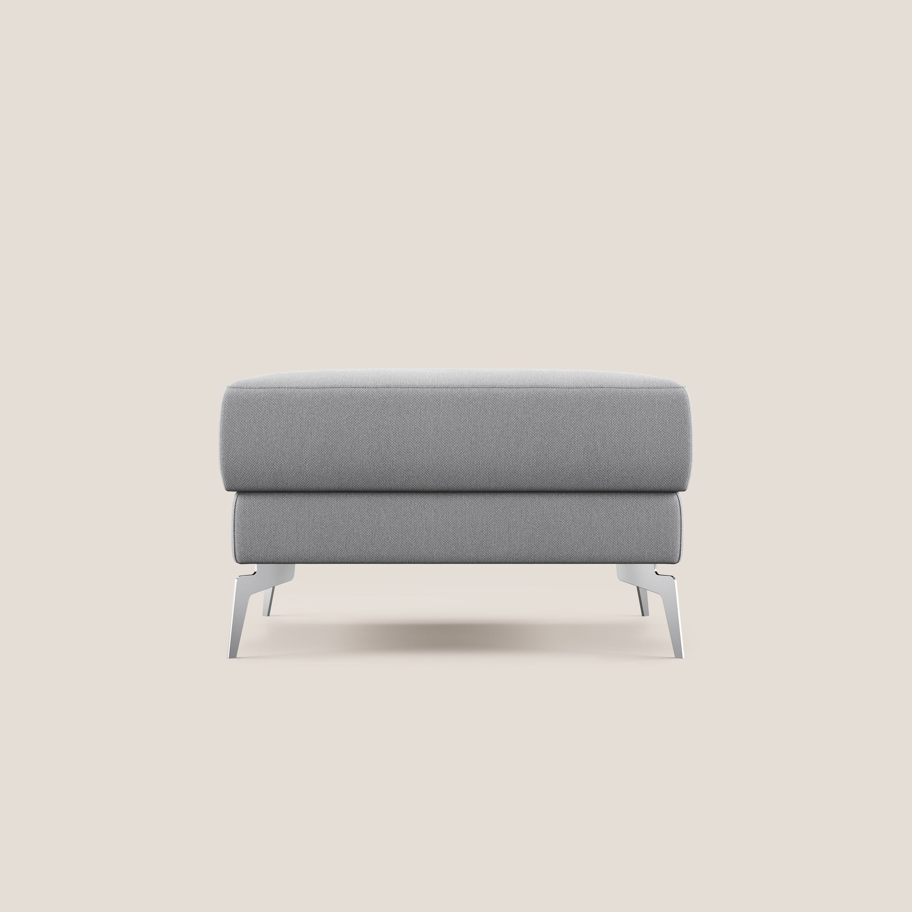 Star Pouf con piedini alti in tessuto smacchiabile T05 grigio - divani.store
