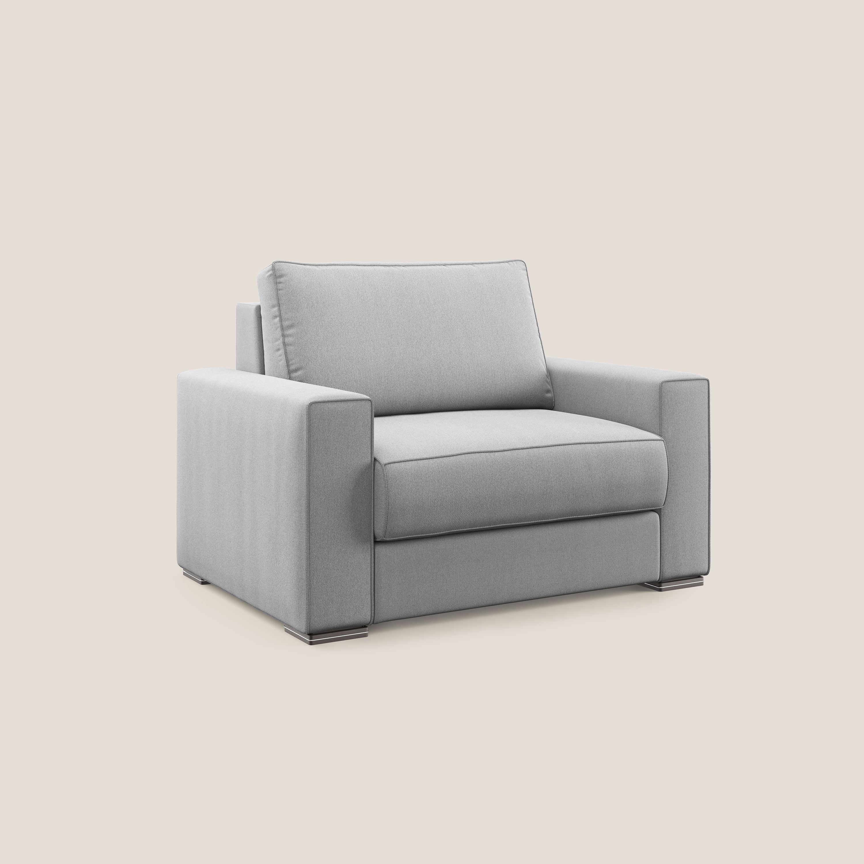 Dream poltrona letto in tessuto smacchiabile T05 grigio - divani.store