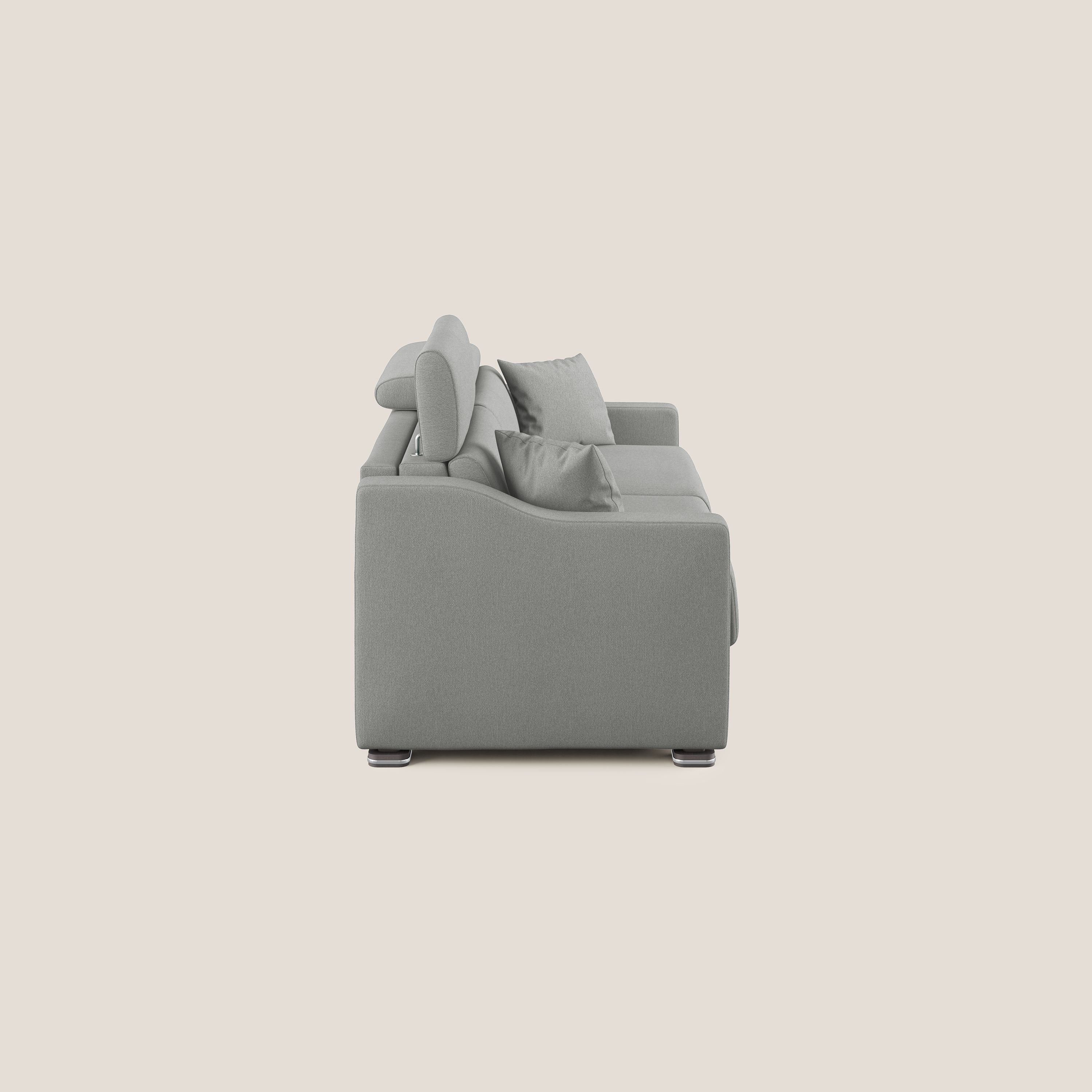 Amber divano letto matrimoniale in tessuto smacchiabile T05 grigio - divani.store