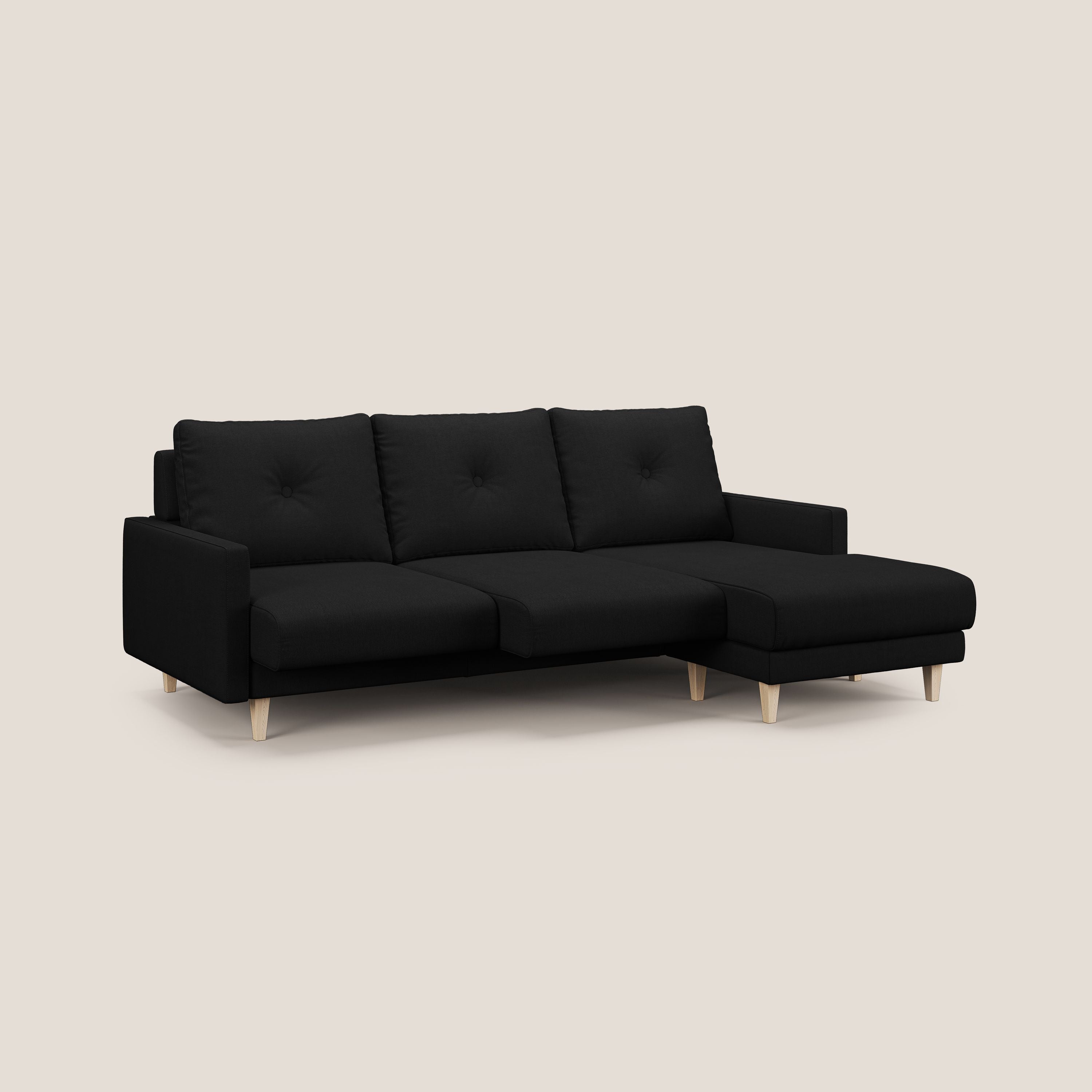 Matisse Divano angolare con sedute scorrevoli in tessuto morbido smacchiabile T17 - divani.store