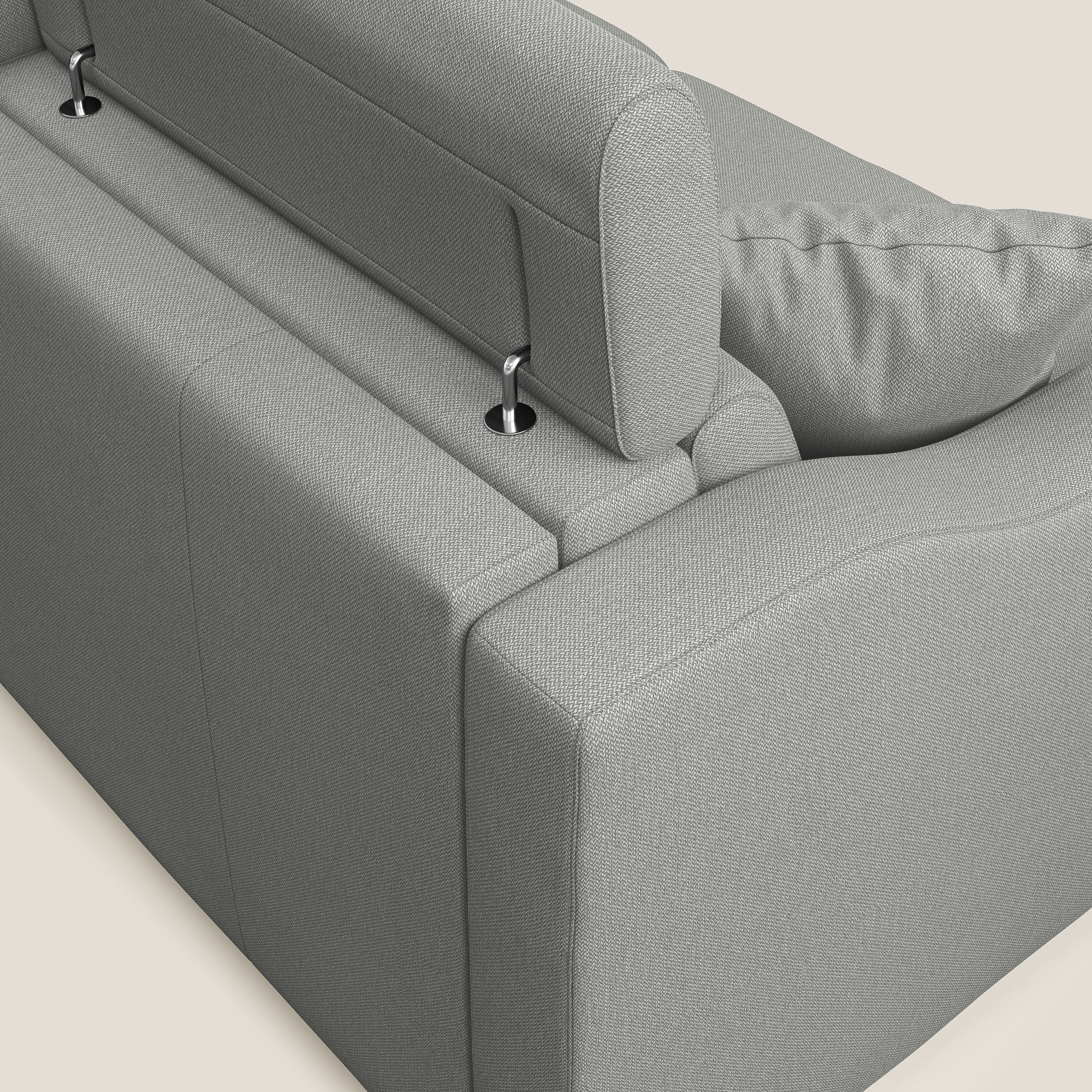 Amber divano letto matrimoniale in tessuto smacchiabile T05 grigio - divani.store