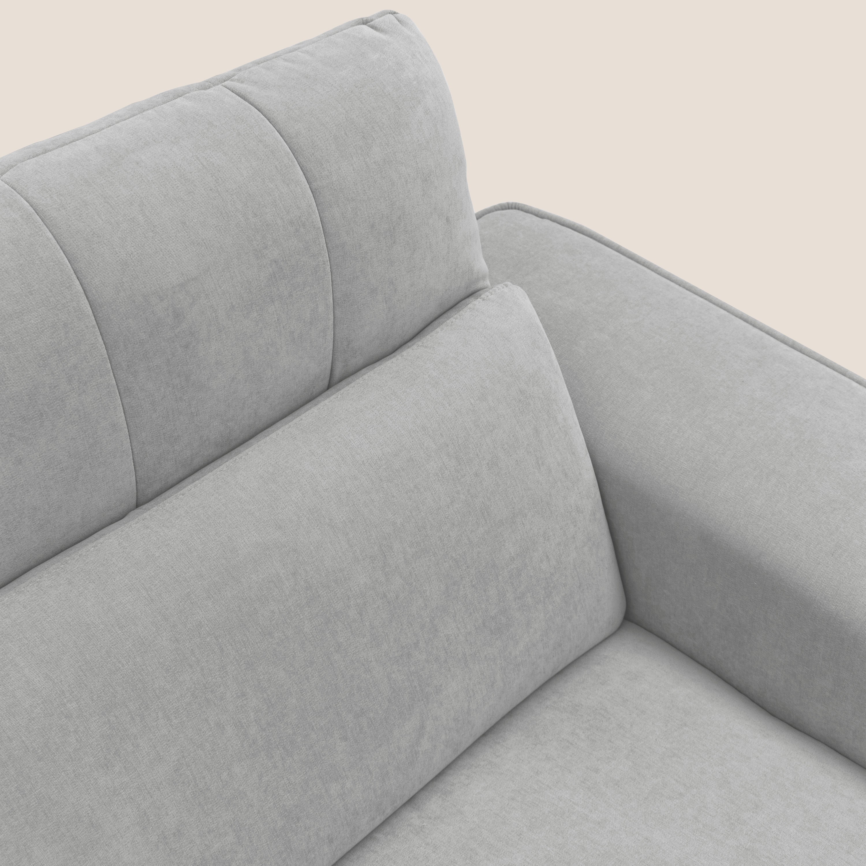 Clark Divano modulare 3 sedute con opzione relax elettrico in tessuto smacchiabile impermeabile T17 grigio - divani.store
