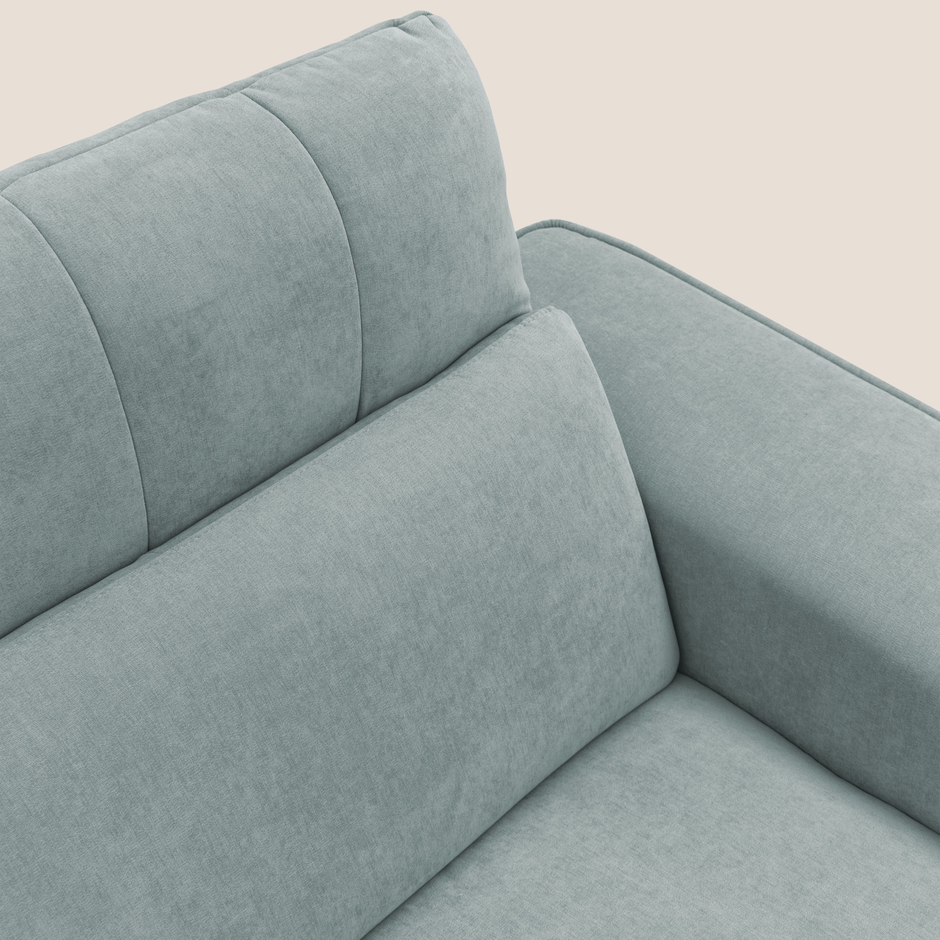 Clark Divano angolare con opzione relax elettrico in tessuto smacchiabile impermeabile T17 verde acqua - divani.store