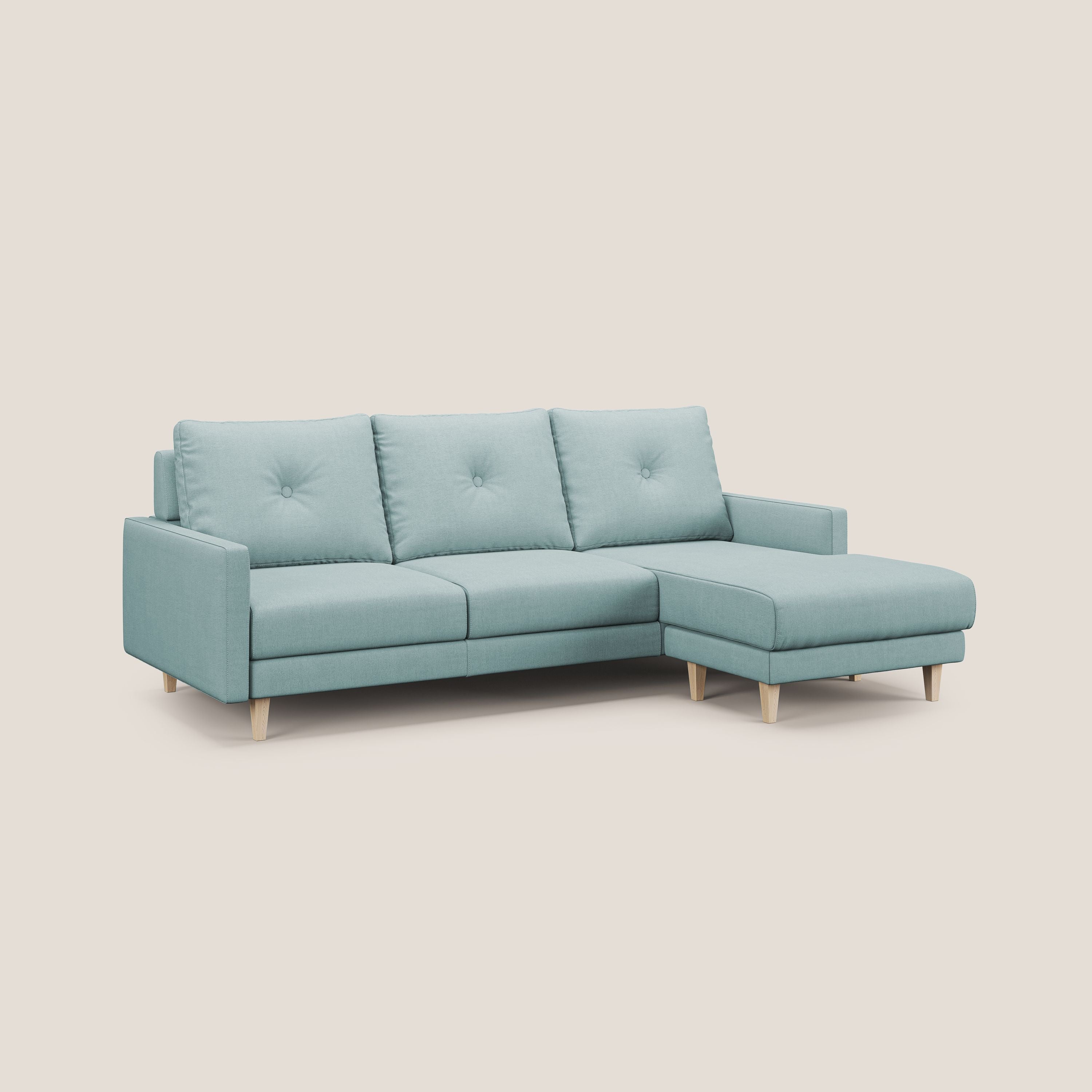 Matisse Divano angolare con sedute scorrevoli in tessuto morbido smacchiabile T17 - divani.store