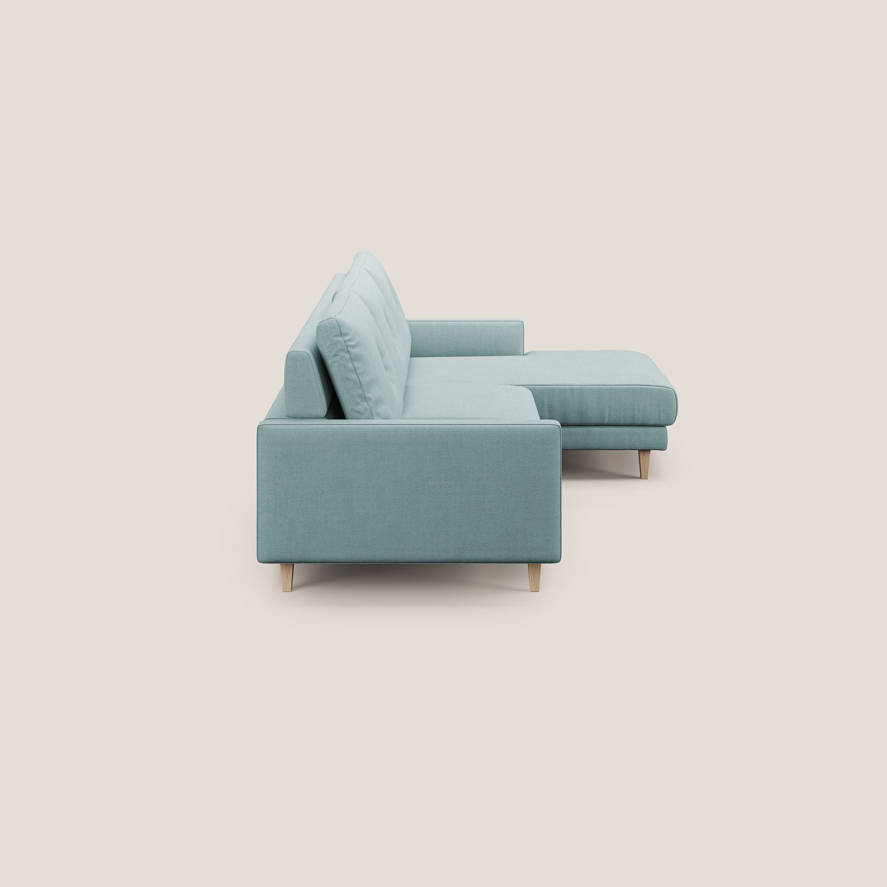 Matisse Divano angolare con sedute scorrevoli in tessuto morbido smacchiabile T17 - divani.store