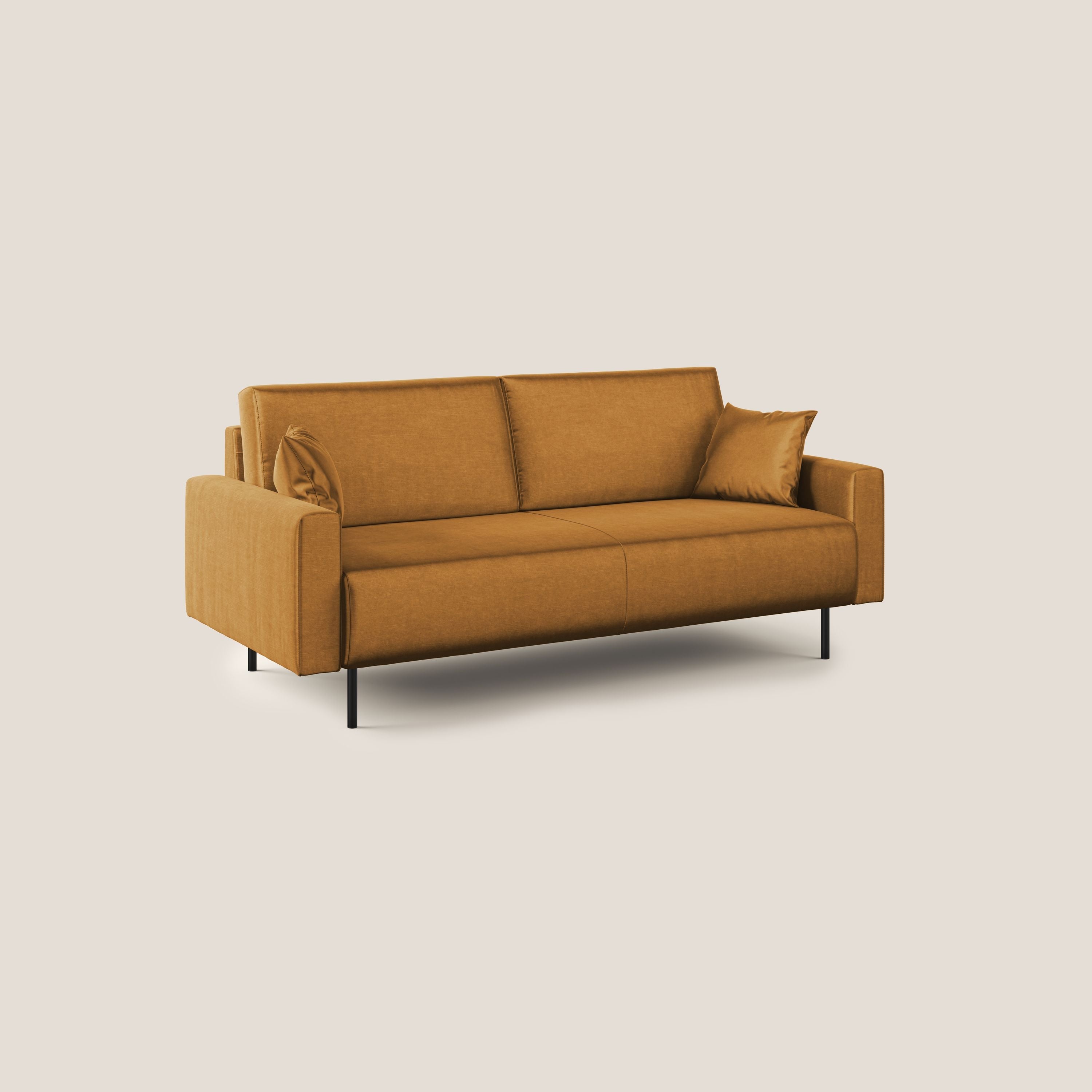Arthur divano moderno in velluto morbido impermeabile T01 oro - divani.store