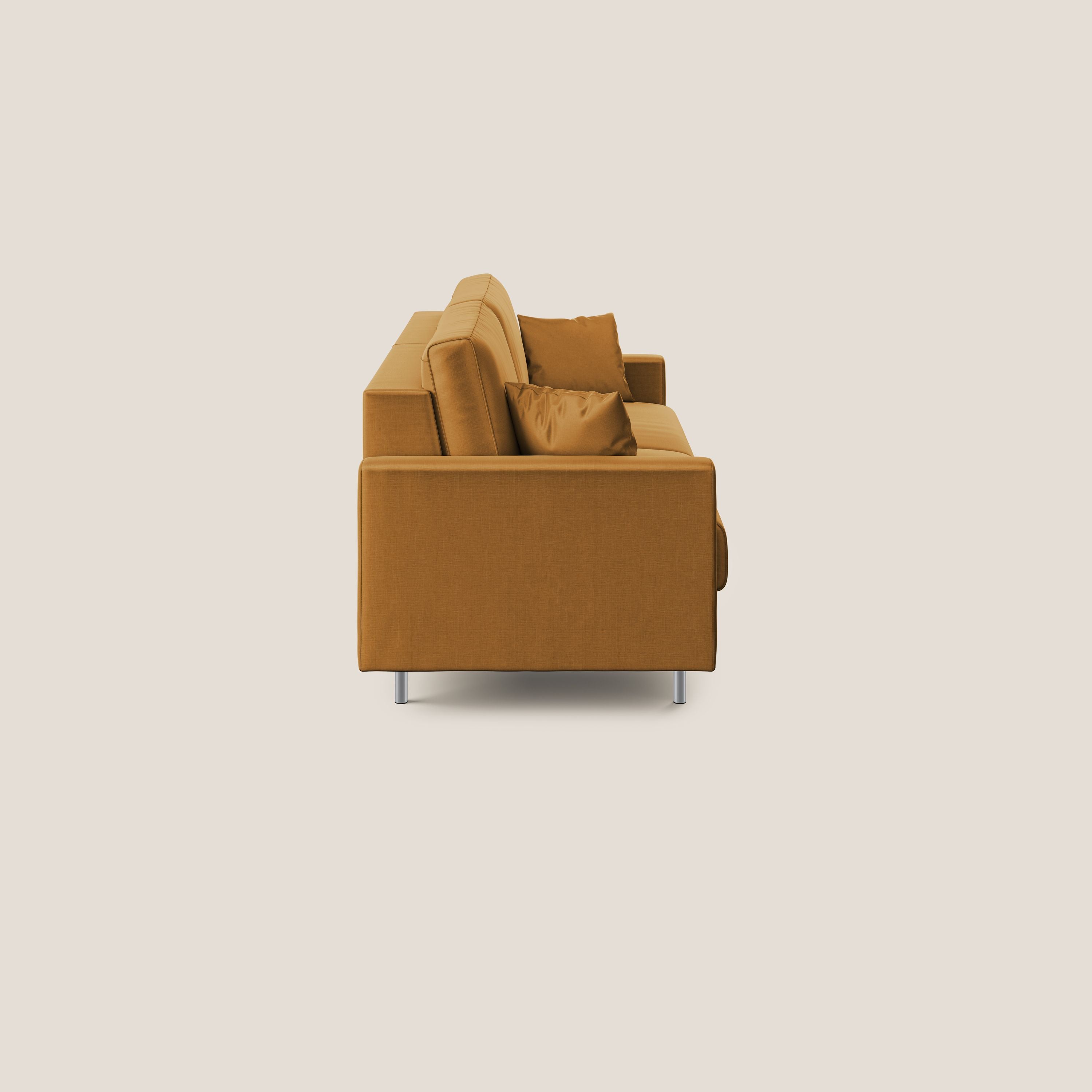 Andromeda divano letto matrimoniale in velluto morbido impermeabile T01 oro - divani.store