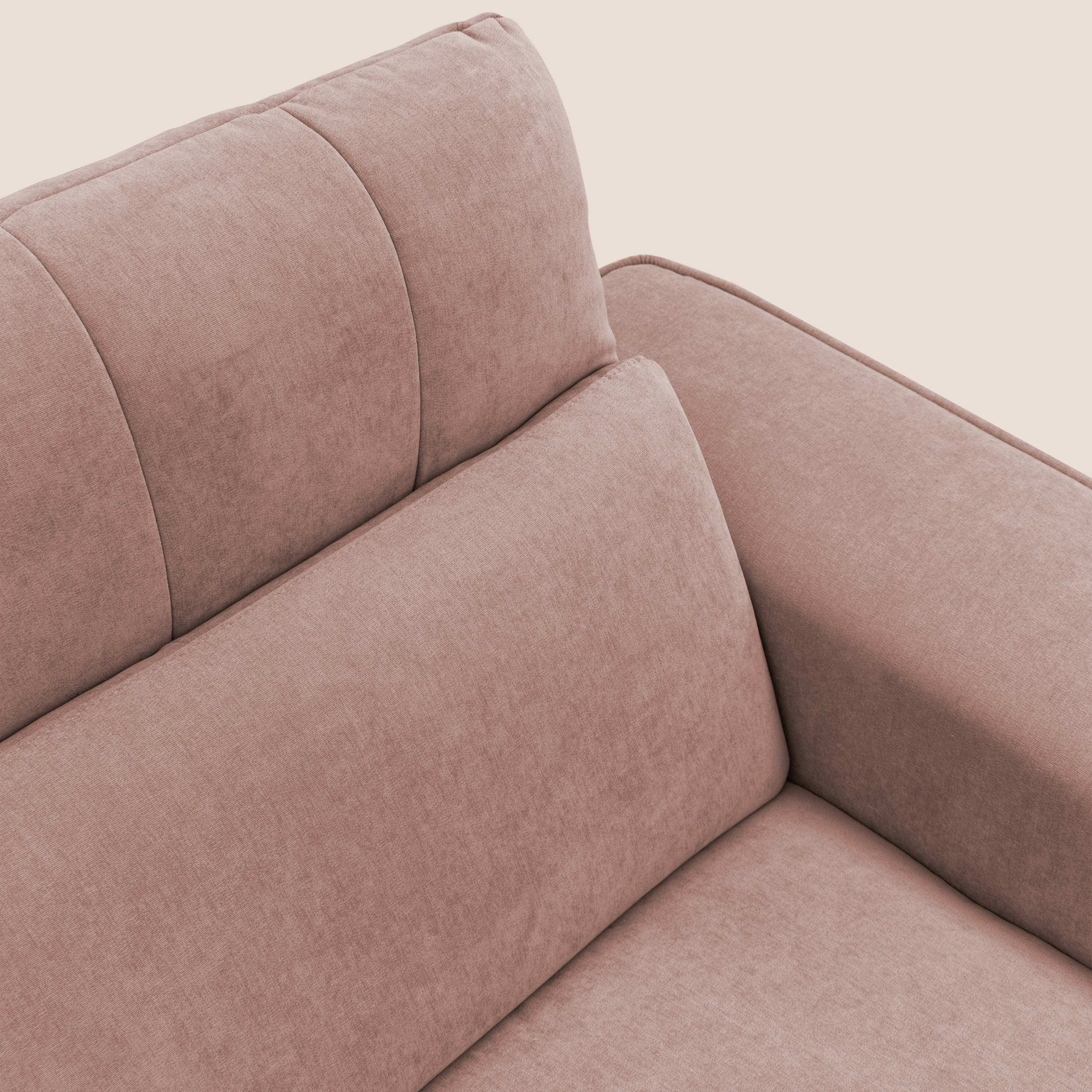 Clark Divano modulare con opzione relax elettrico in tessuto smacchiabile impermeabile T17 rosa - divani.store