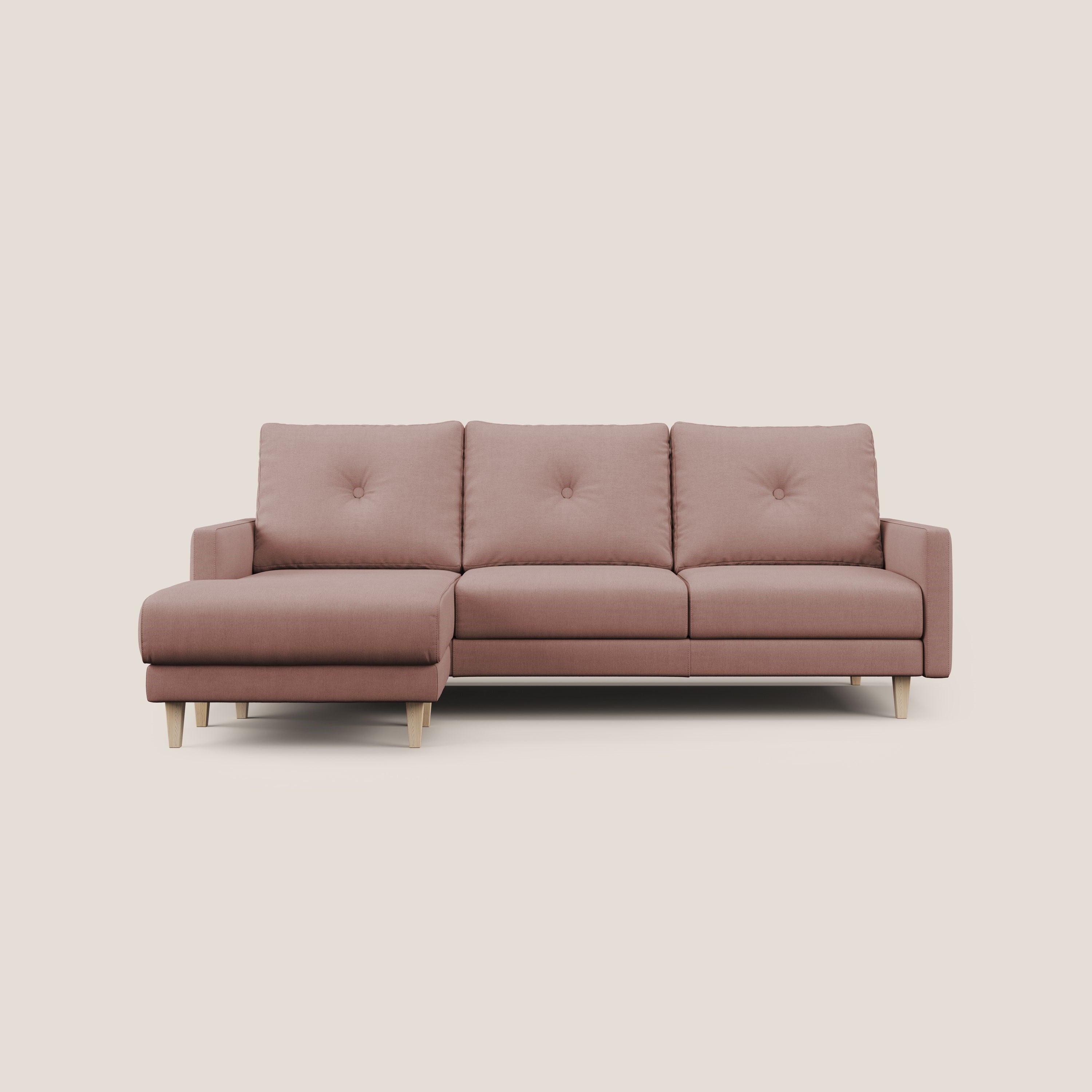 Matisse Divano angolare con sedute scorrevoli in tessuto morbido smacchiabile T17 - divani.store