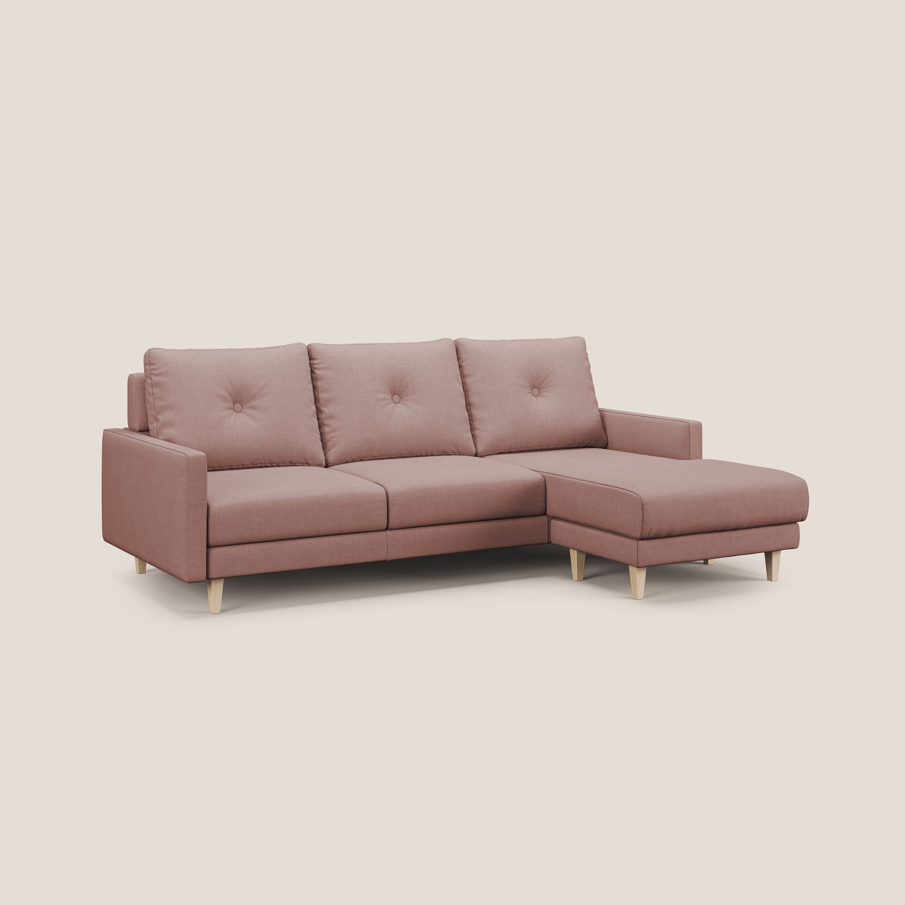 Matisse Divano angolare con sedute scorrevoli in tessuto morbido smacchiabile T17 - divani.store