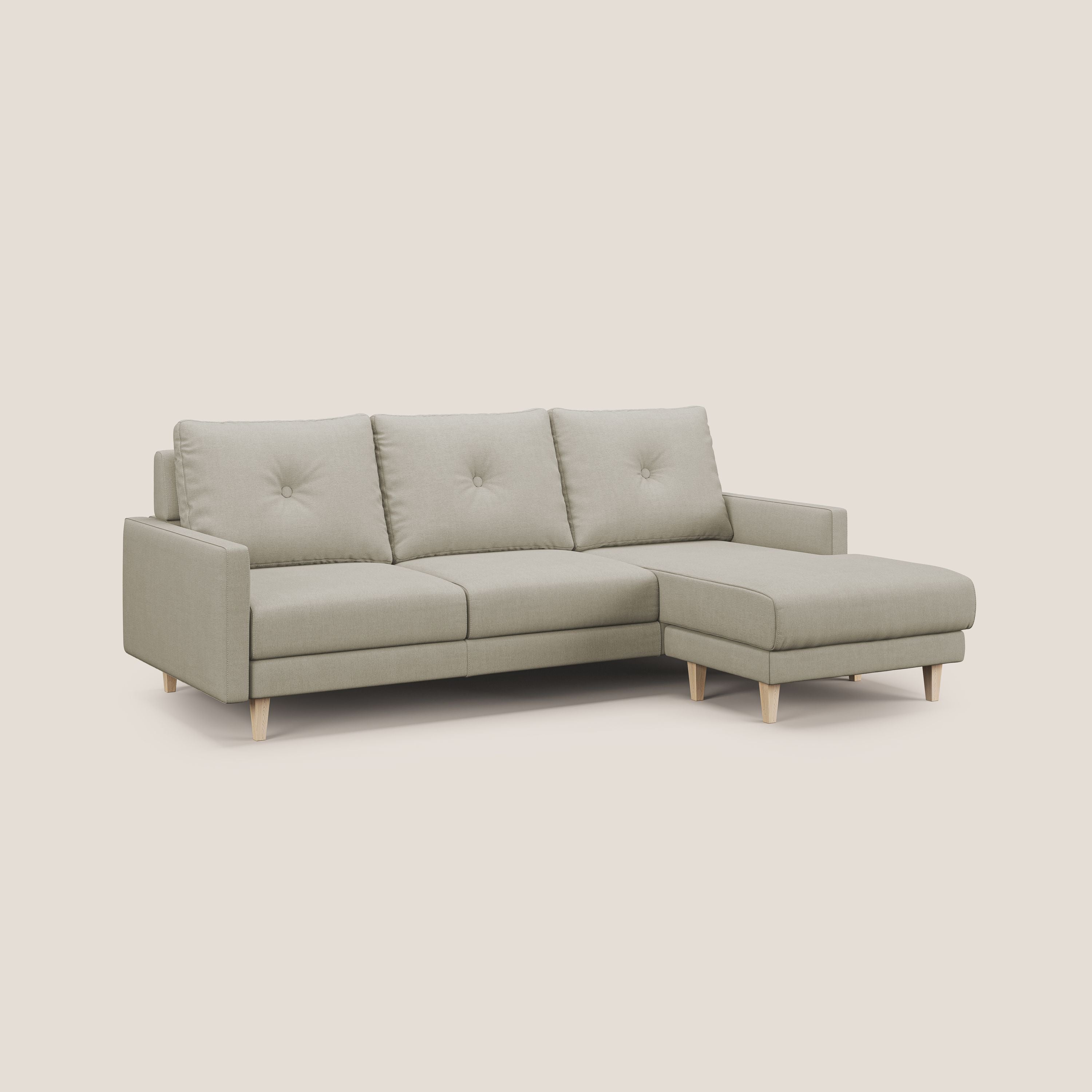 Matisse Divano angolare con sedute scorrevoli in tessuto morbido smacchiabile T17 - divani.store