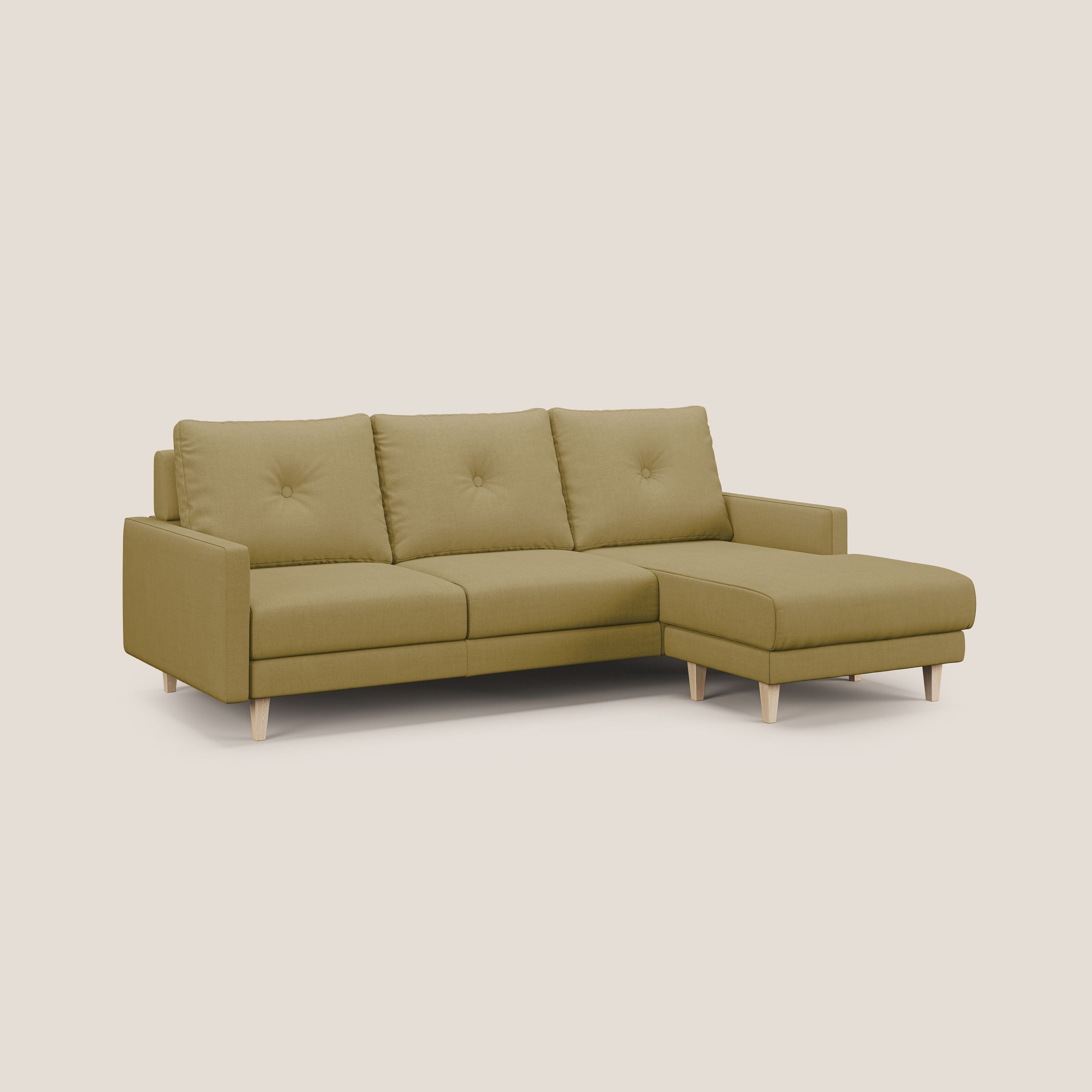 Matisse Divano angolare con sedute scorrevoli in tessuto morbido smacchiabile T17 - divani.store