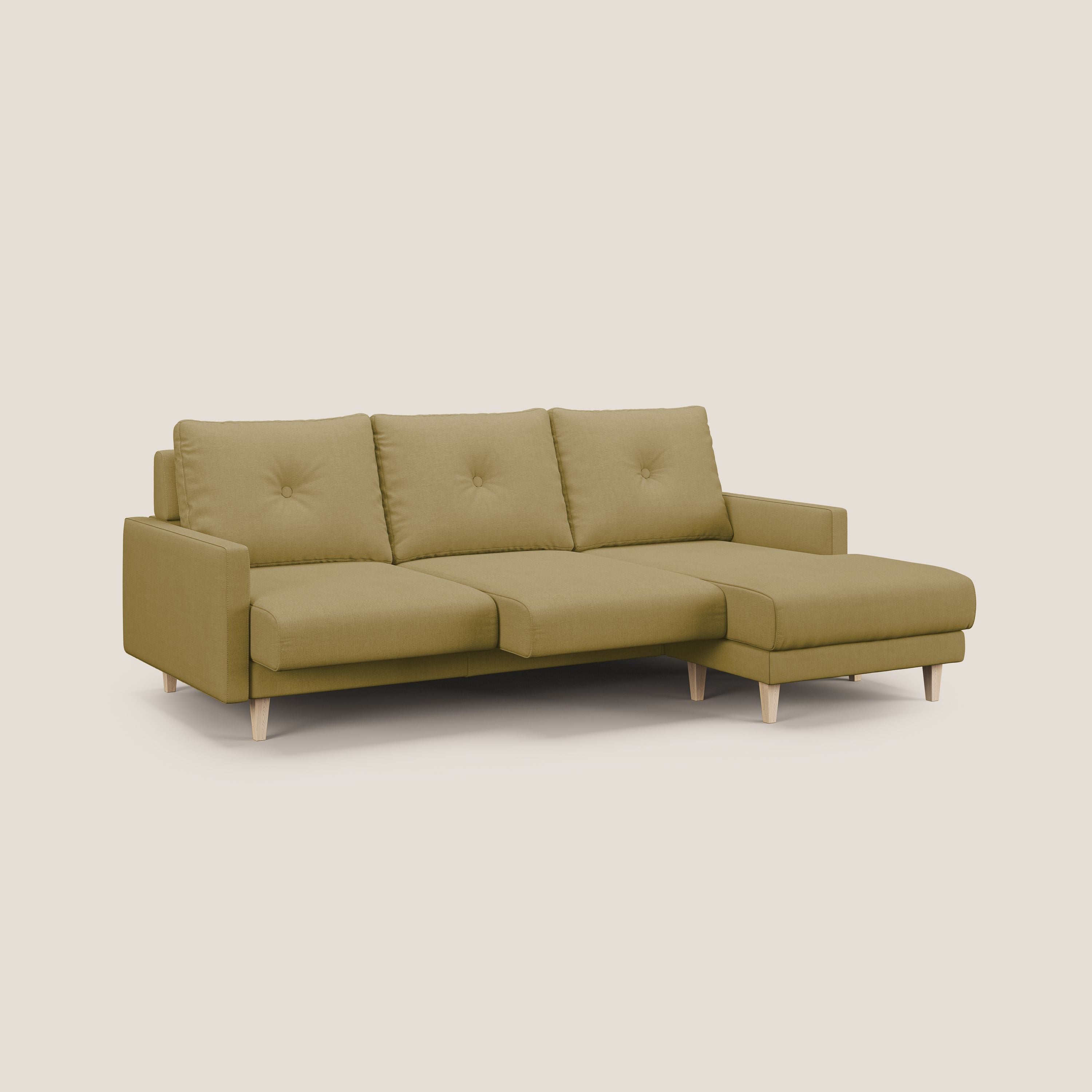Matisse Divano angolare con sedute scorrevoli in tessuto morbido smacchiabile T17 - divani.store