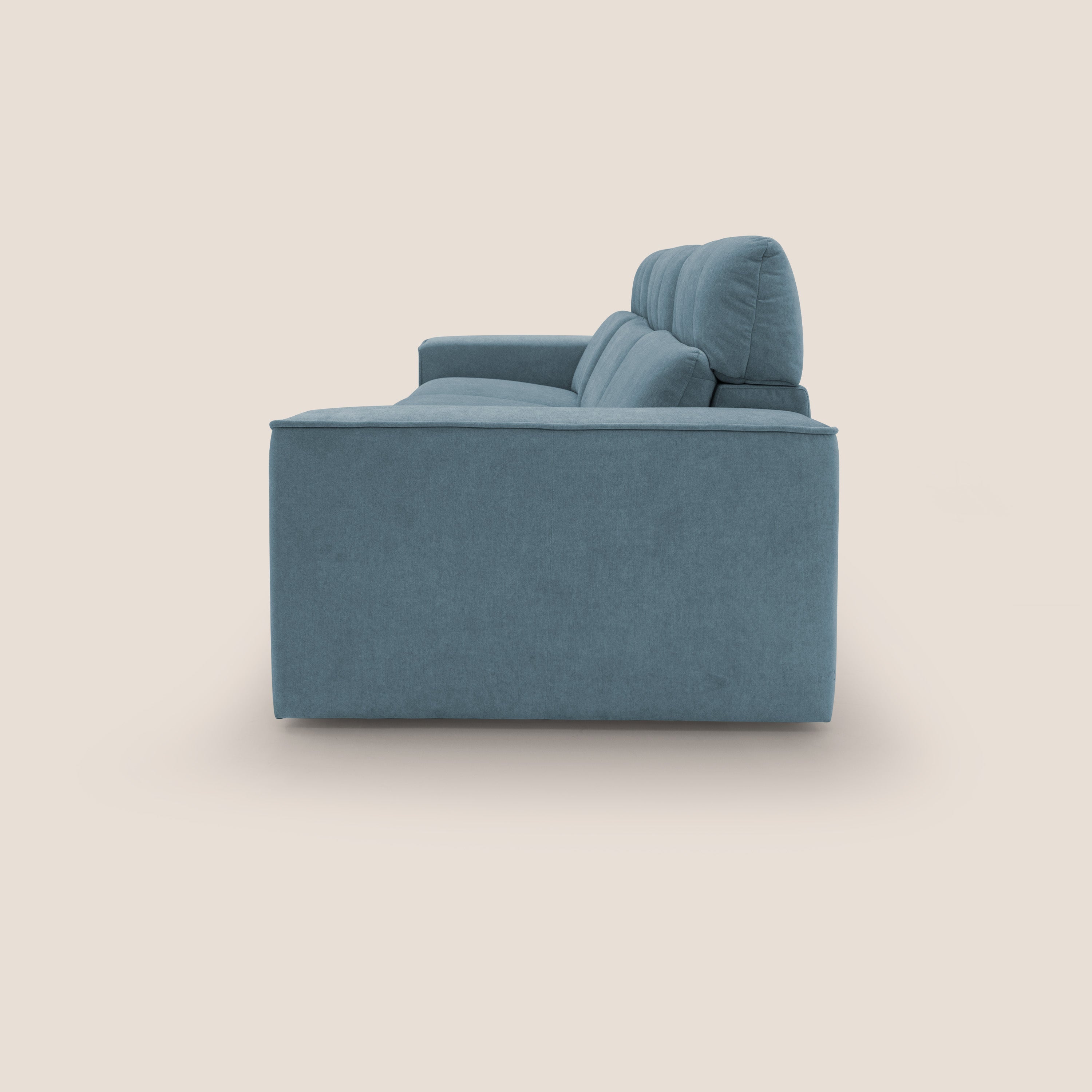 Clark Divano modulare 3 sedute con opzione relax elettrico in tessuto smacchiabile impermeabile T17 carta da zucchero - divani.store