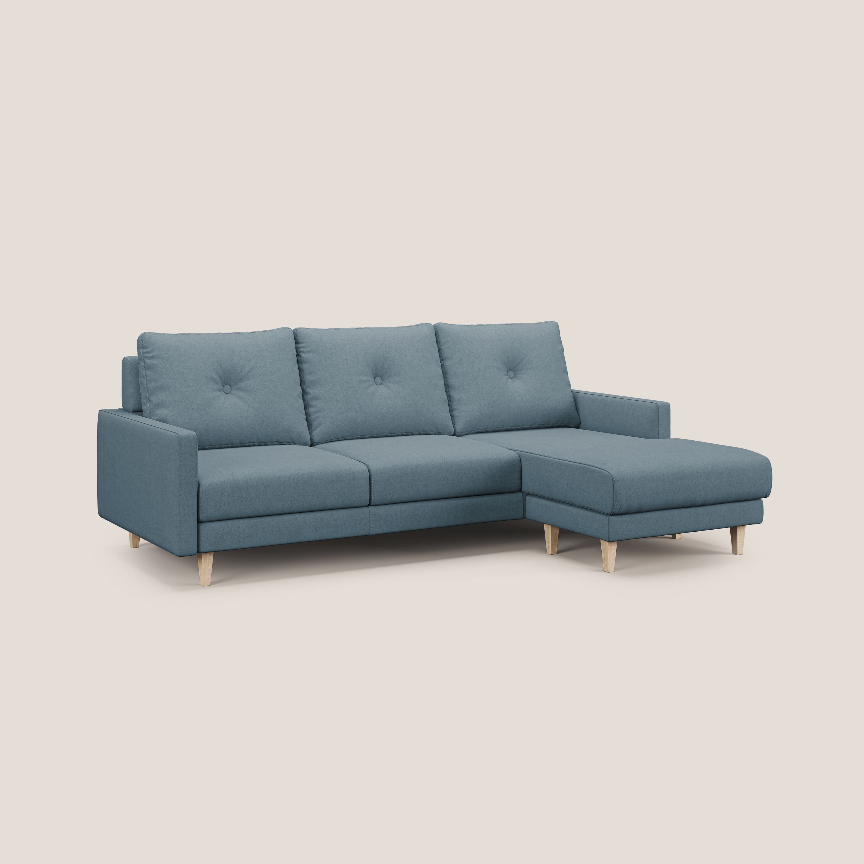 Matisse Divano angolare con sedute scorrevoli in tessuto morbido smacchiabile T17 - divani.store
