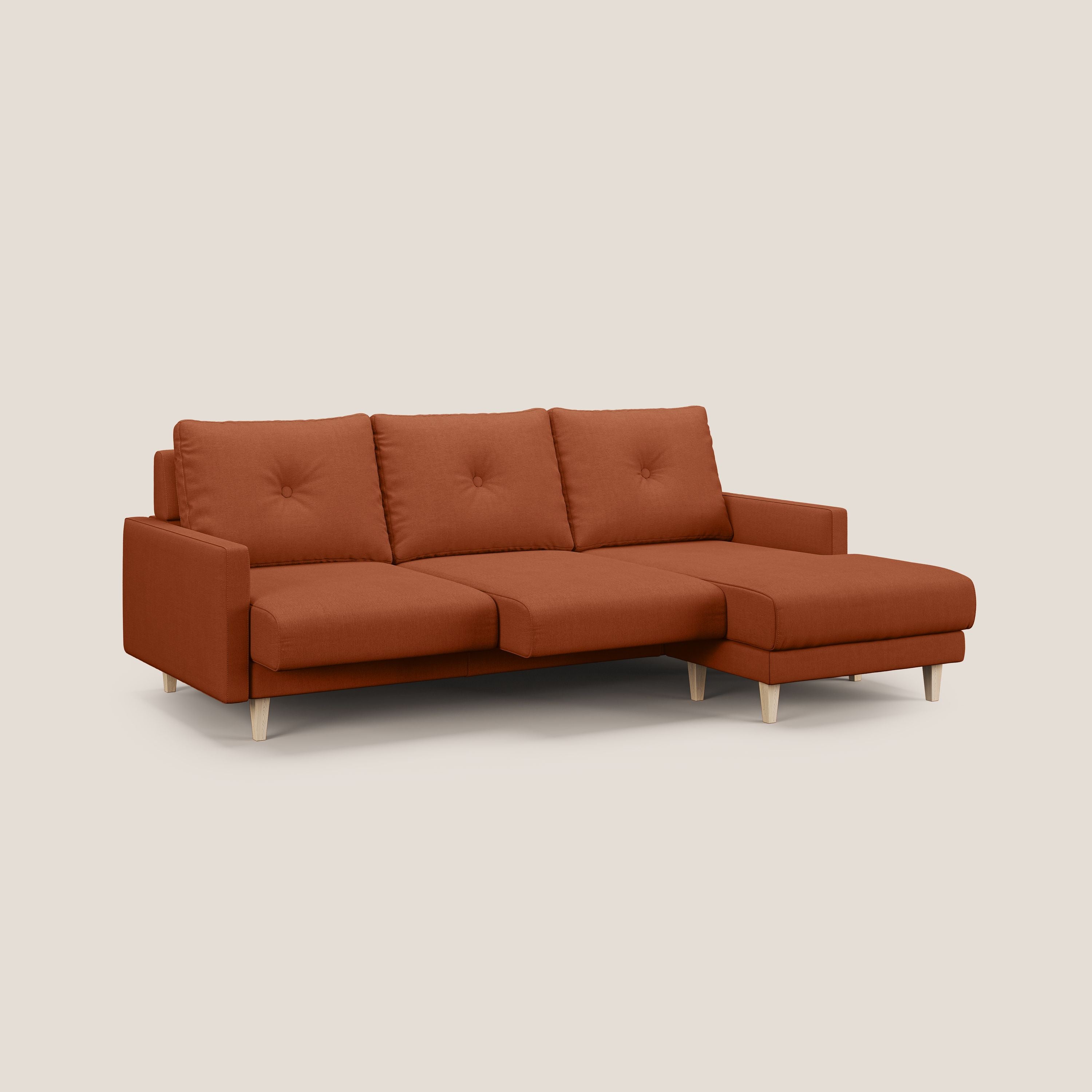 Matisse Divano angolare con sedute scorrevoli in tessuto morbido smacchiabile T17 - divani.store