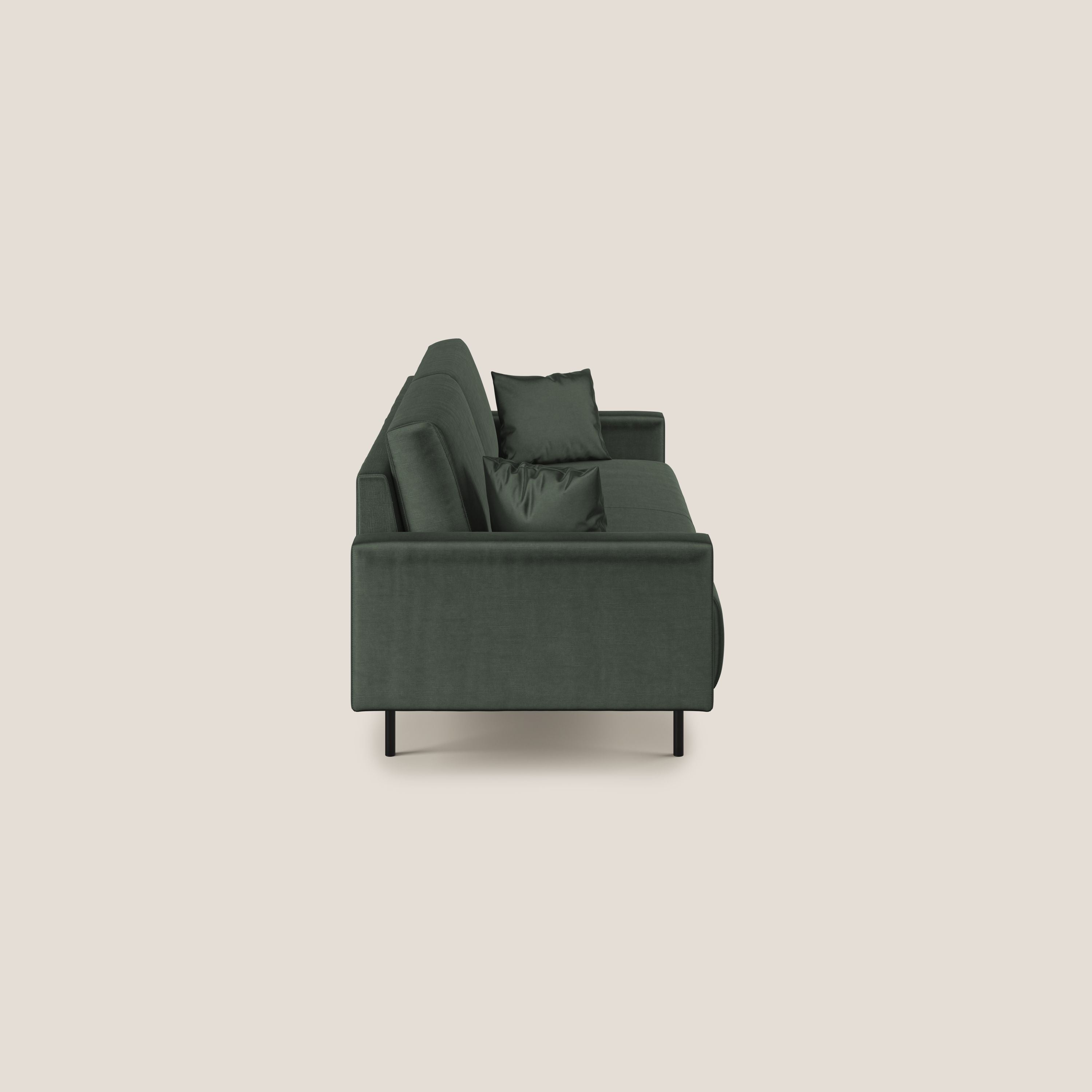 Arthur divano moderno in velluto morbido impermeabile T01 verde - divani.store